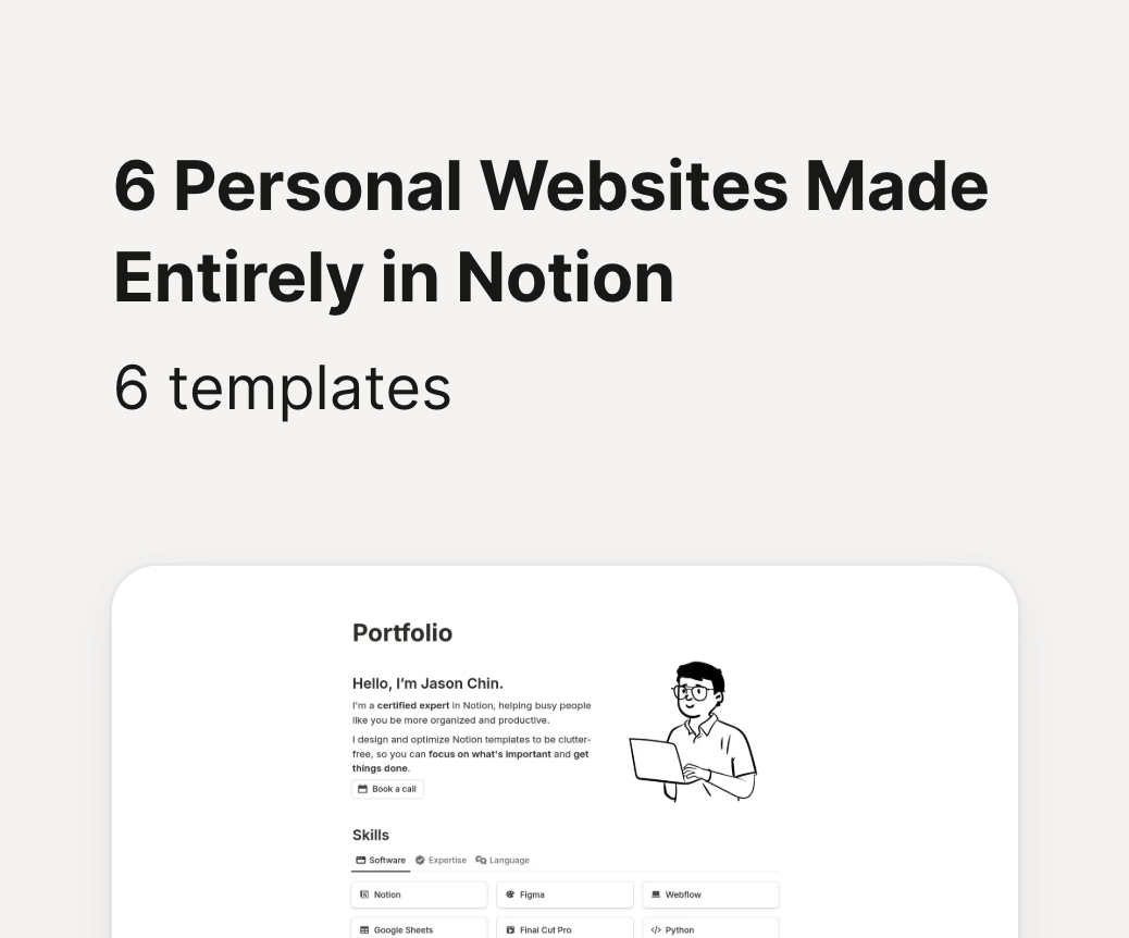 6 Personal Websites Made Entirely in Notion