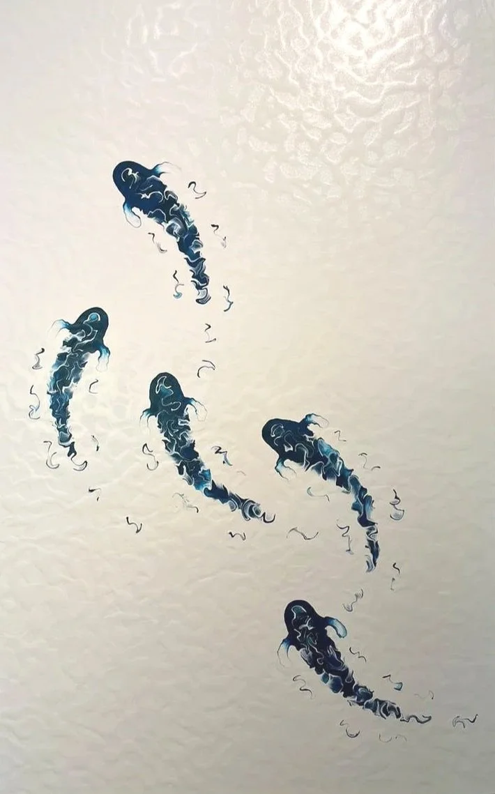 Andrew Burns - We all take a different Path -  100 cm x 160 cm - Blown acrylic on canvas - R29 400 excl VAT 