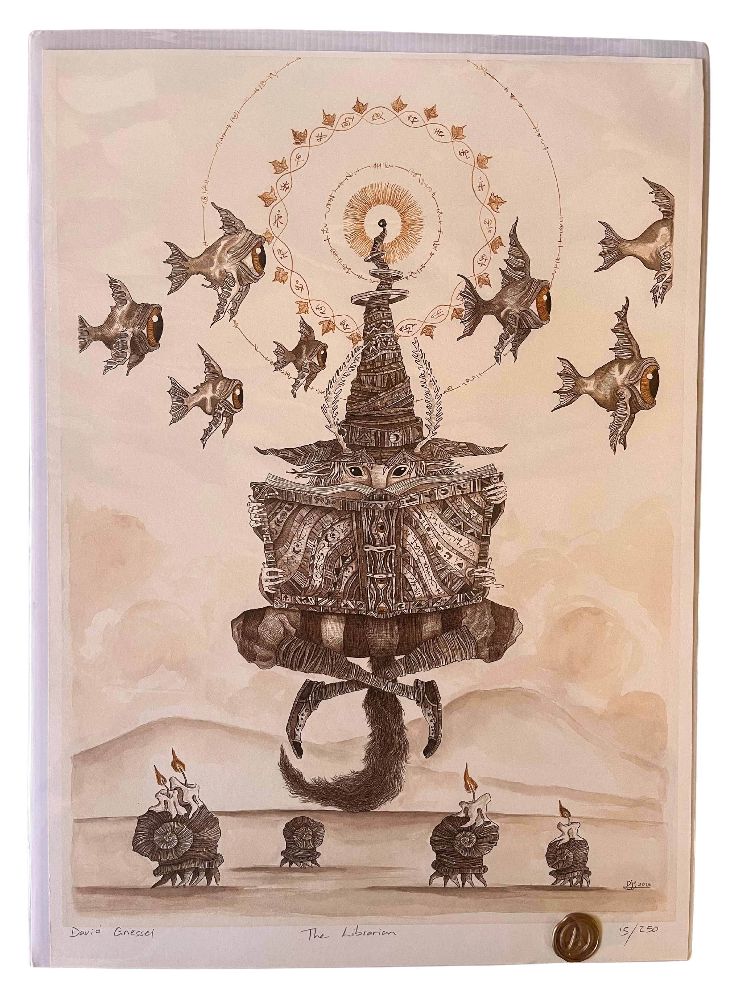 David Griessel - The Librarian - A3 - Animated print - ZAR 2 750 excl VAT
