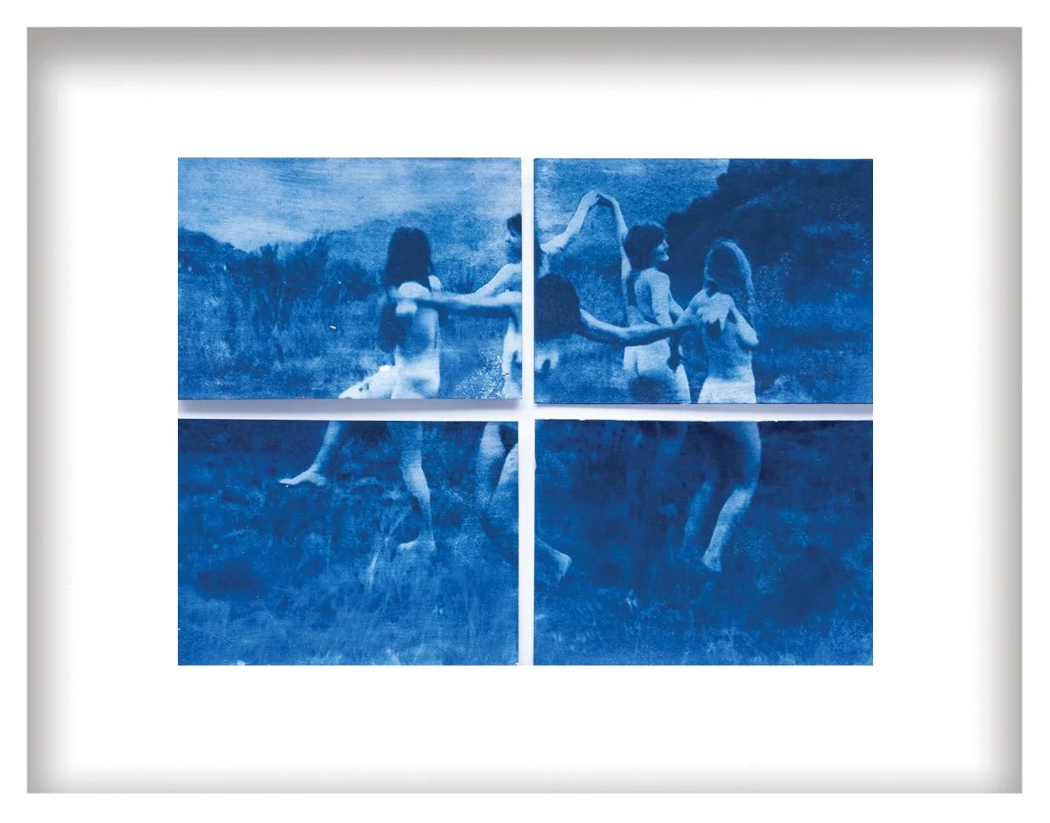 Sune Van Tonder - I kept you alive in the nape of my neck - 39 x 44 cm - Cyanotype on canvas - R9 000