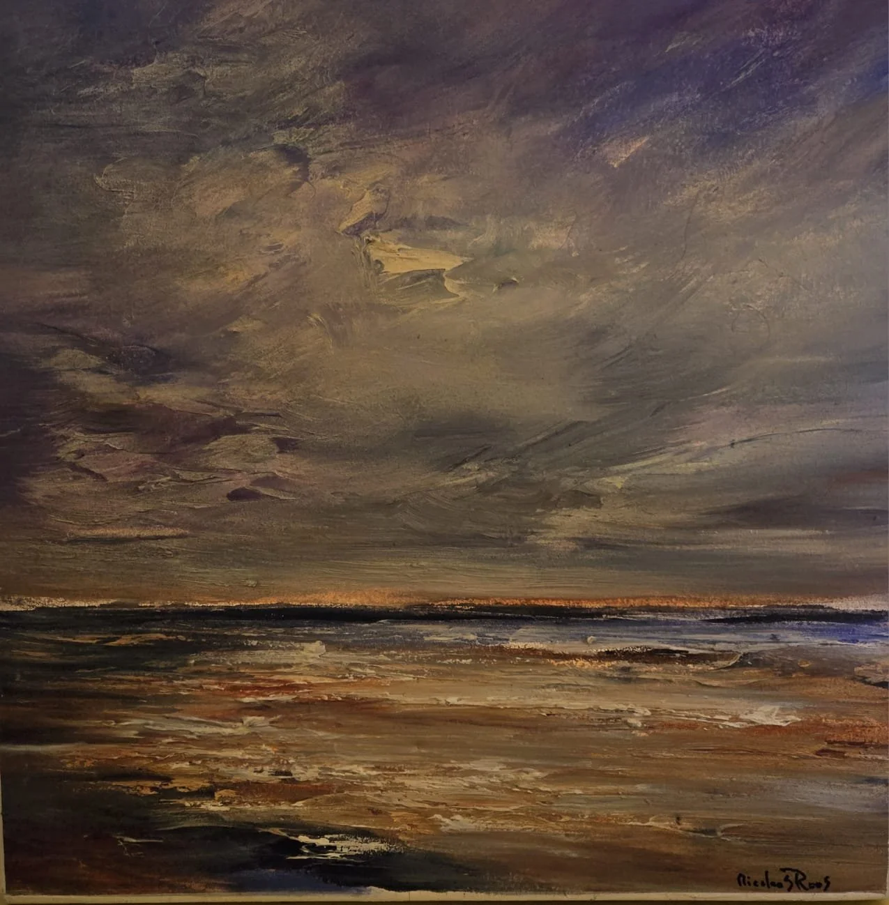 Nicolaas Roos - Dolenté - 50 cm x 50 cm - oil on canvas