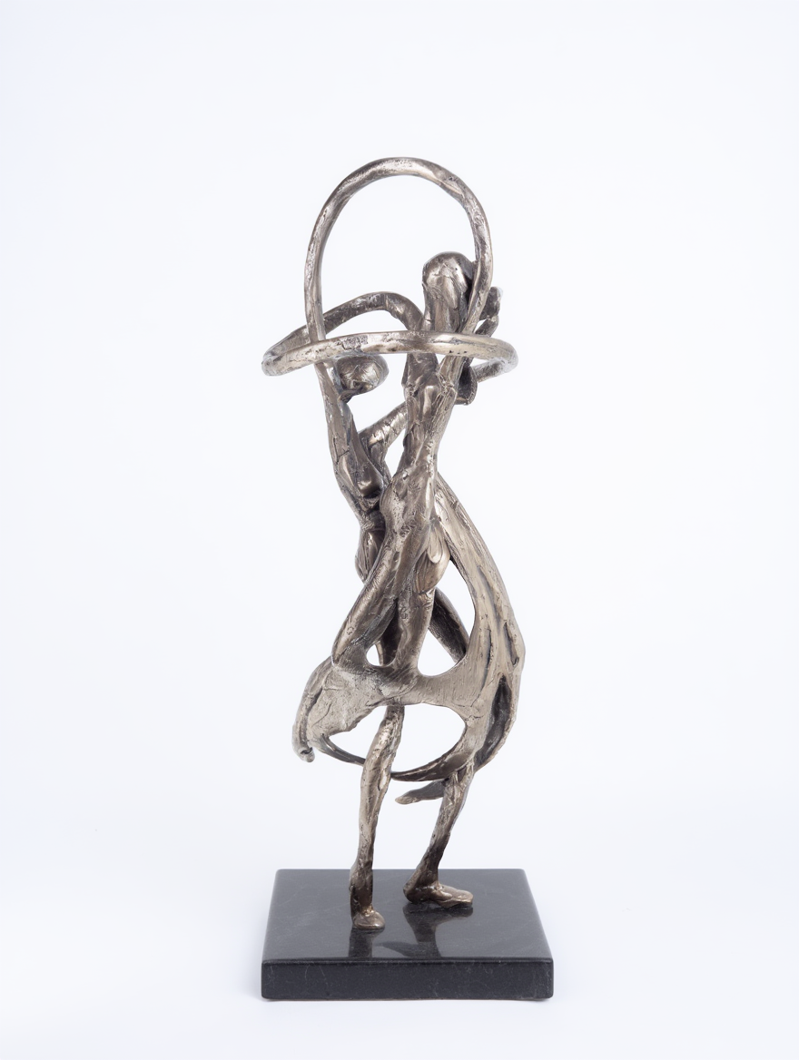 Malcolm Solomon - The Dancers - 55 cm  -Nickel plated bronze - ZAR 61 733 excl VAT 
