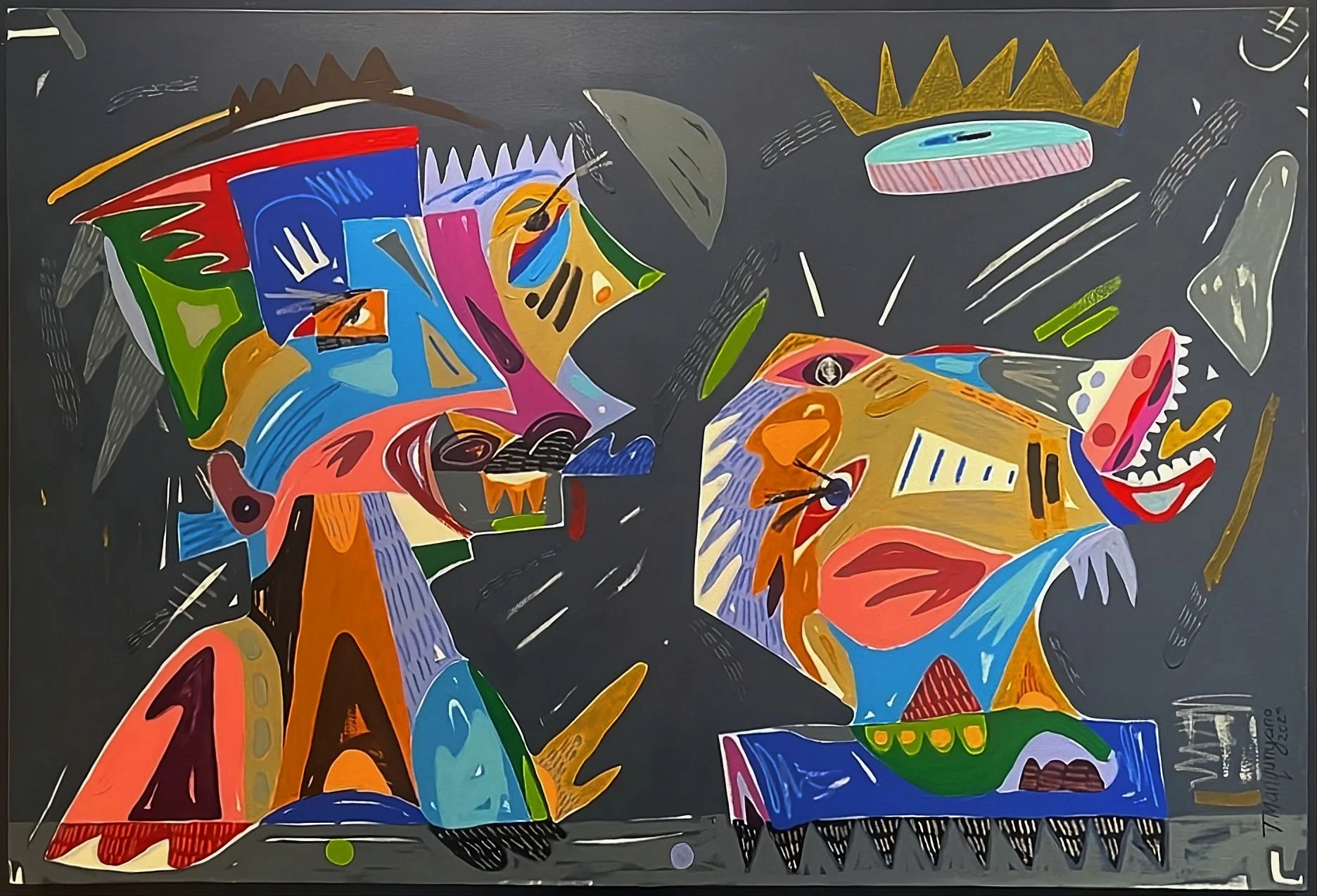 Thembalethu Manqunyana - No Name III - 100 x 150 cm - Mixed media on canvas - ZAR 55 000 excl VAT