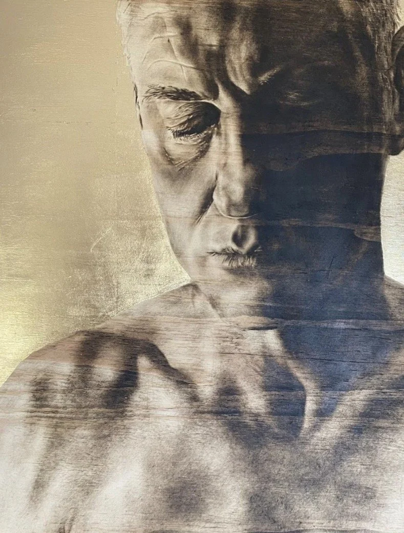 Kelly John Gough - From the darkness into the light - 65 cm x 48 cm - Oil and gold leaf on wood - ZAR 20 000 excl VAT