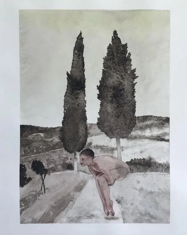 Mathew Brittan - Having the feeling of carrying one's body - watercolour - R7 000, 00
