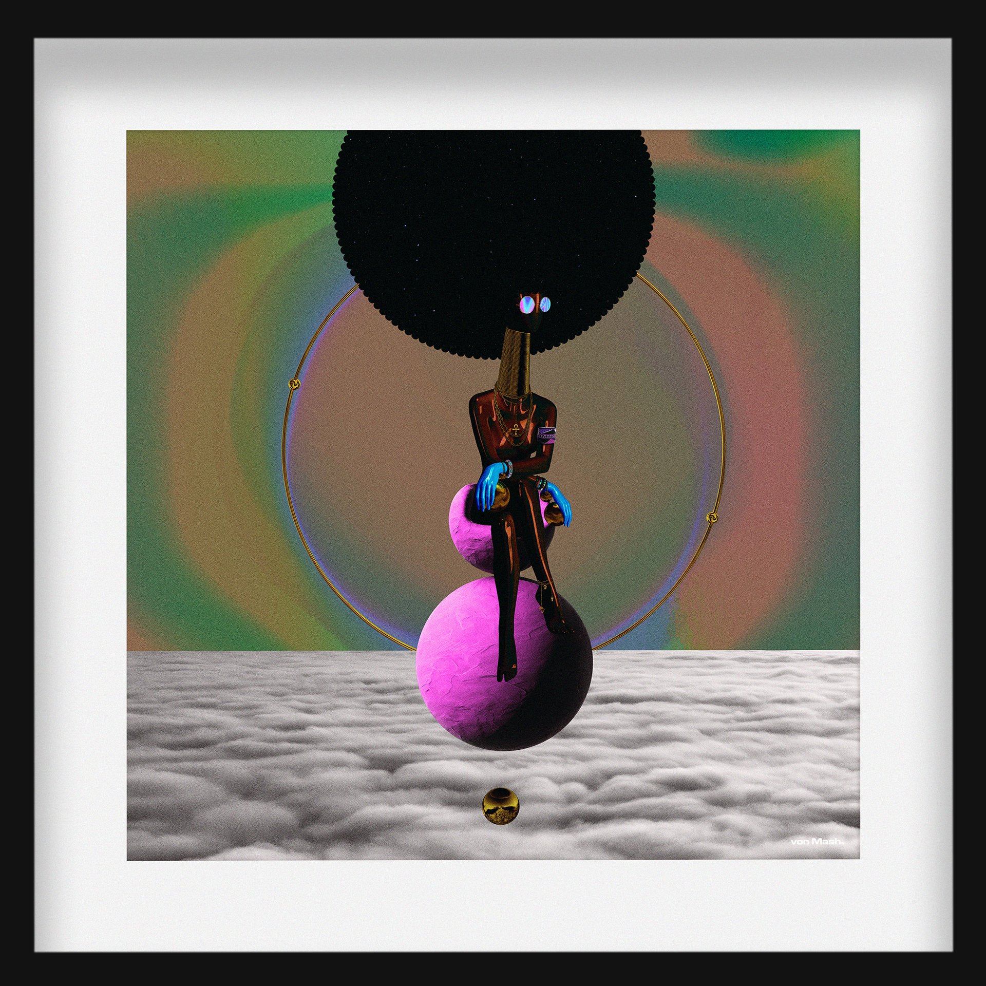 vonMash - Ndovukazi II - 90 x 90 cm - Digital Art - R48 825