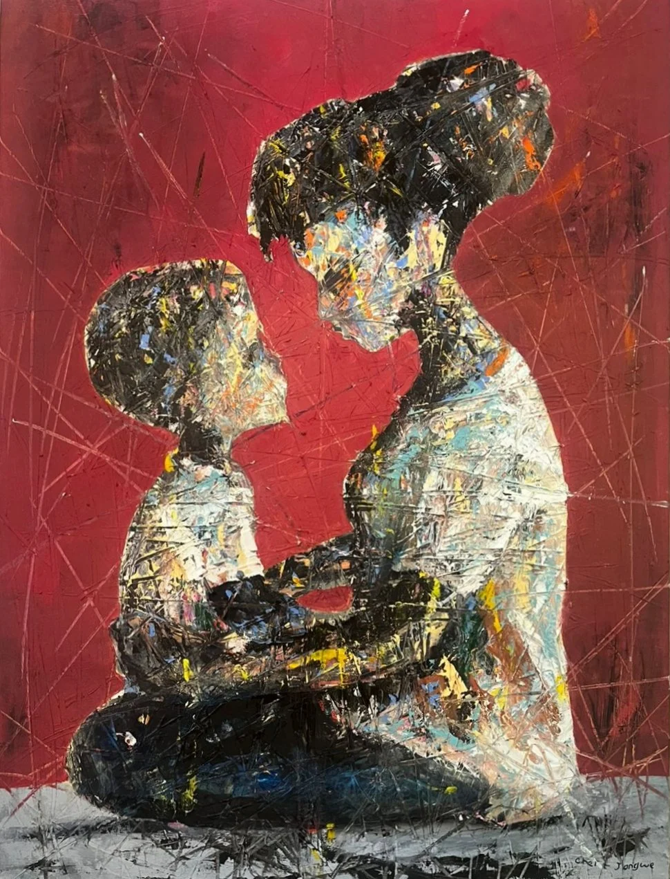 Obert Jongwe - Love of my soul - Acrylic on canvas - 90 x 120 cm - R 50 000 excl VAT