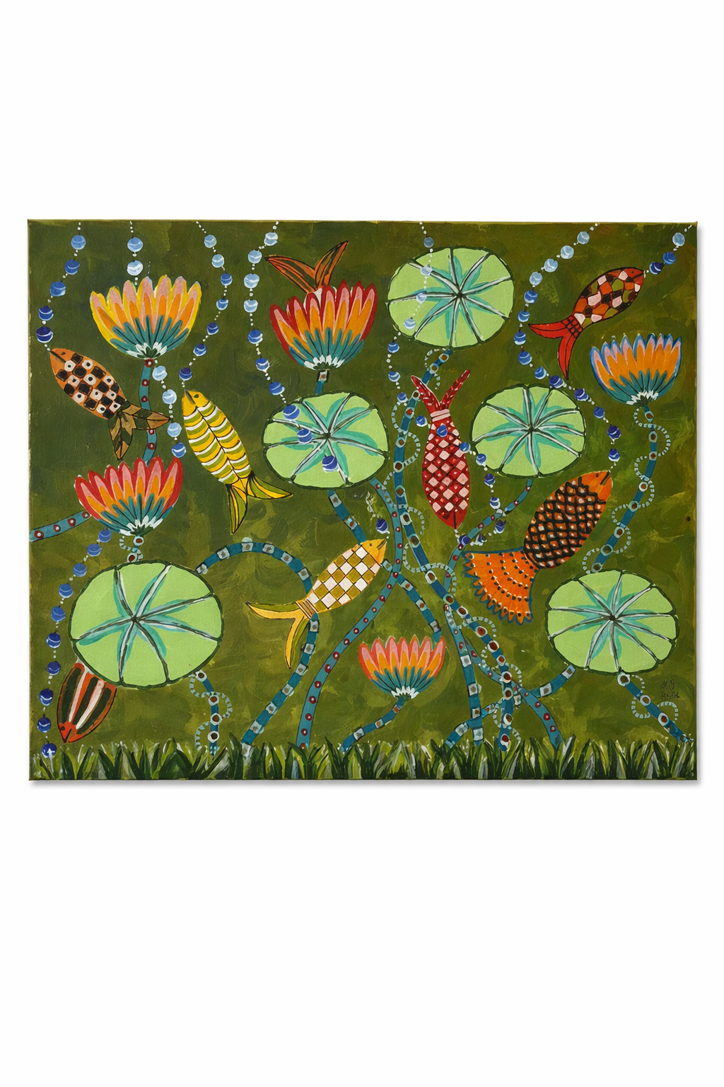 Henk Scholtz - Delited Fish - 42 cm x 52 cm - Acrylic on canvas - R 6 500 excl VAT