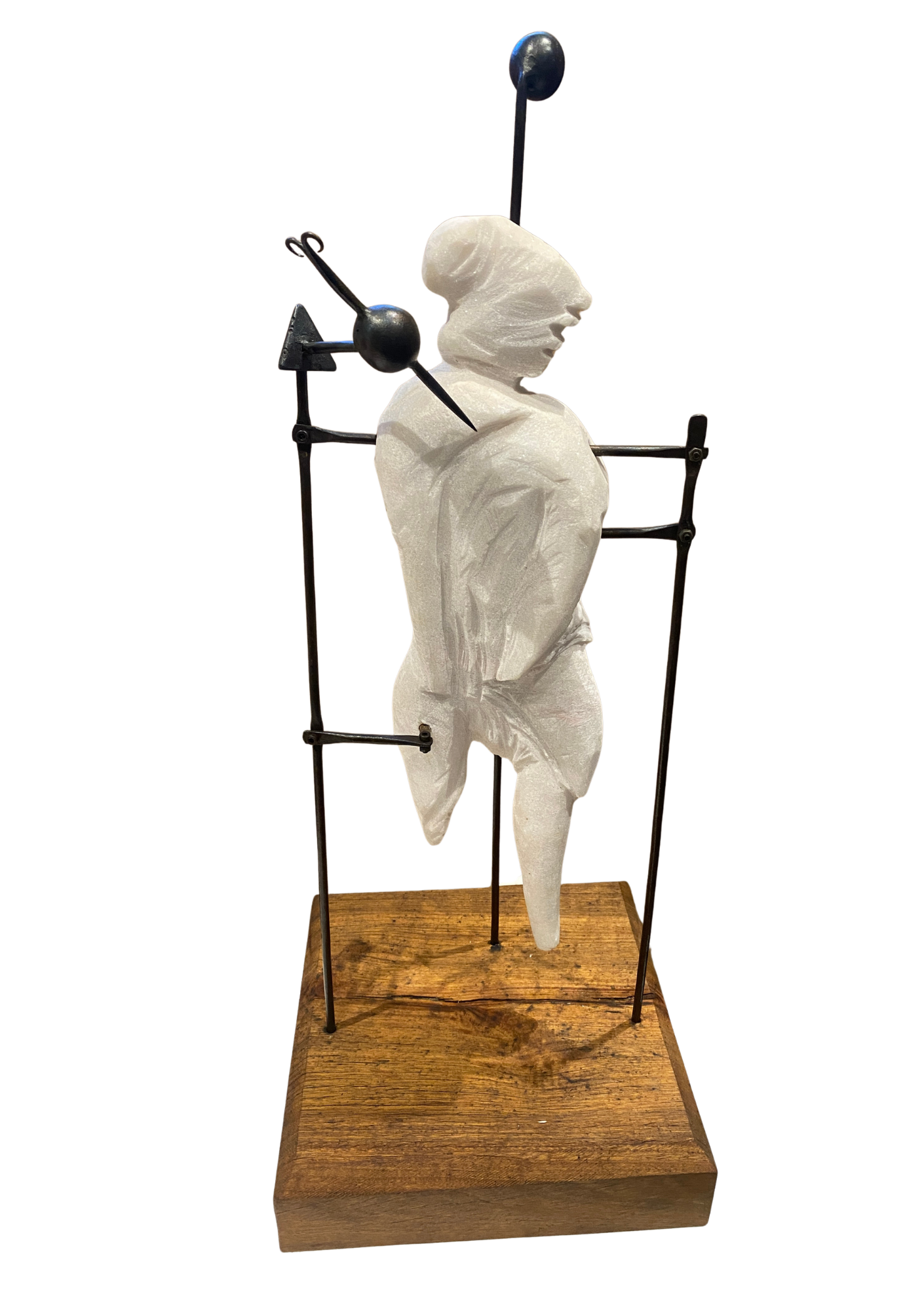 Jacques Dhont - Kaineus Bound - Marble & Steel - 71 cm H x 28  cm L x 29 cm W - R14 000 excl VAT