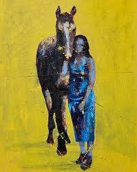 Obert Jongwe - Golden Bond - Oil on canvas - 90 x 70 cm - R38 000