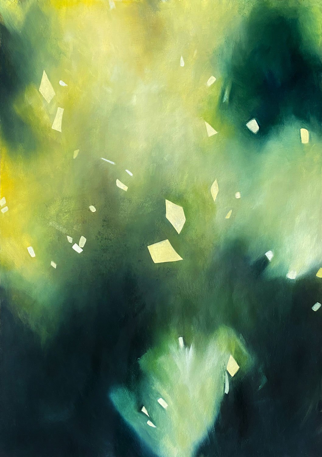Syndi Kahn - Ammil - 100 x 71 cm - Oil on paper framed behind glass with Kiaat - R26 250