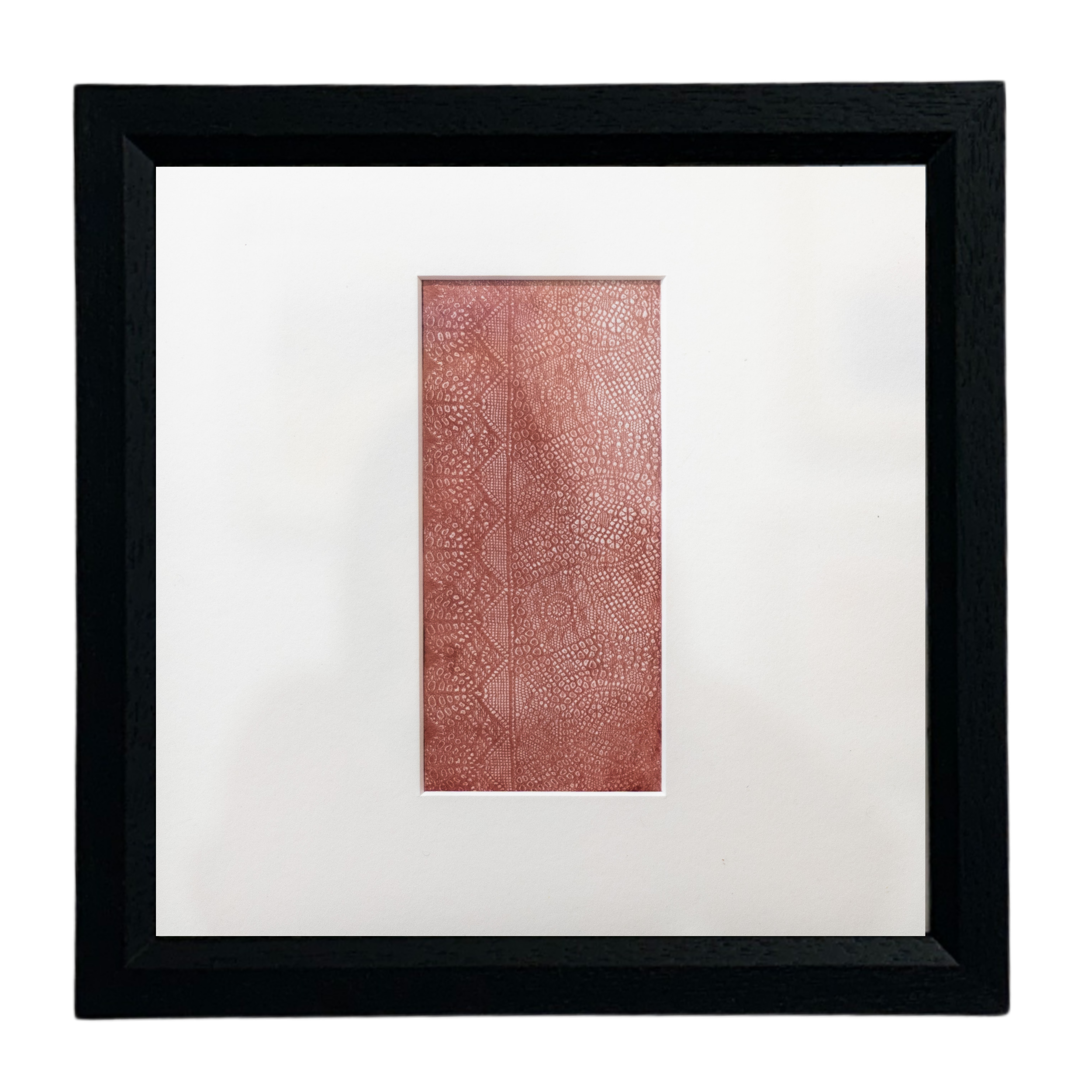 Lace Etching XI (Burnt Umber Ink) 30 x 30cm Mounted