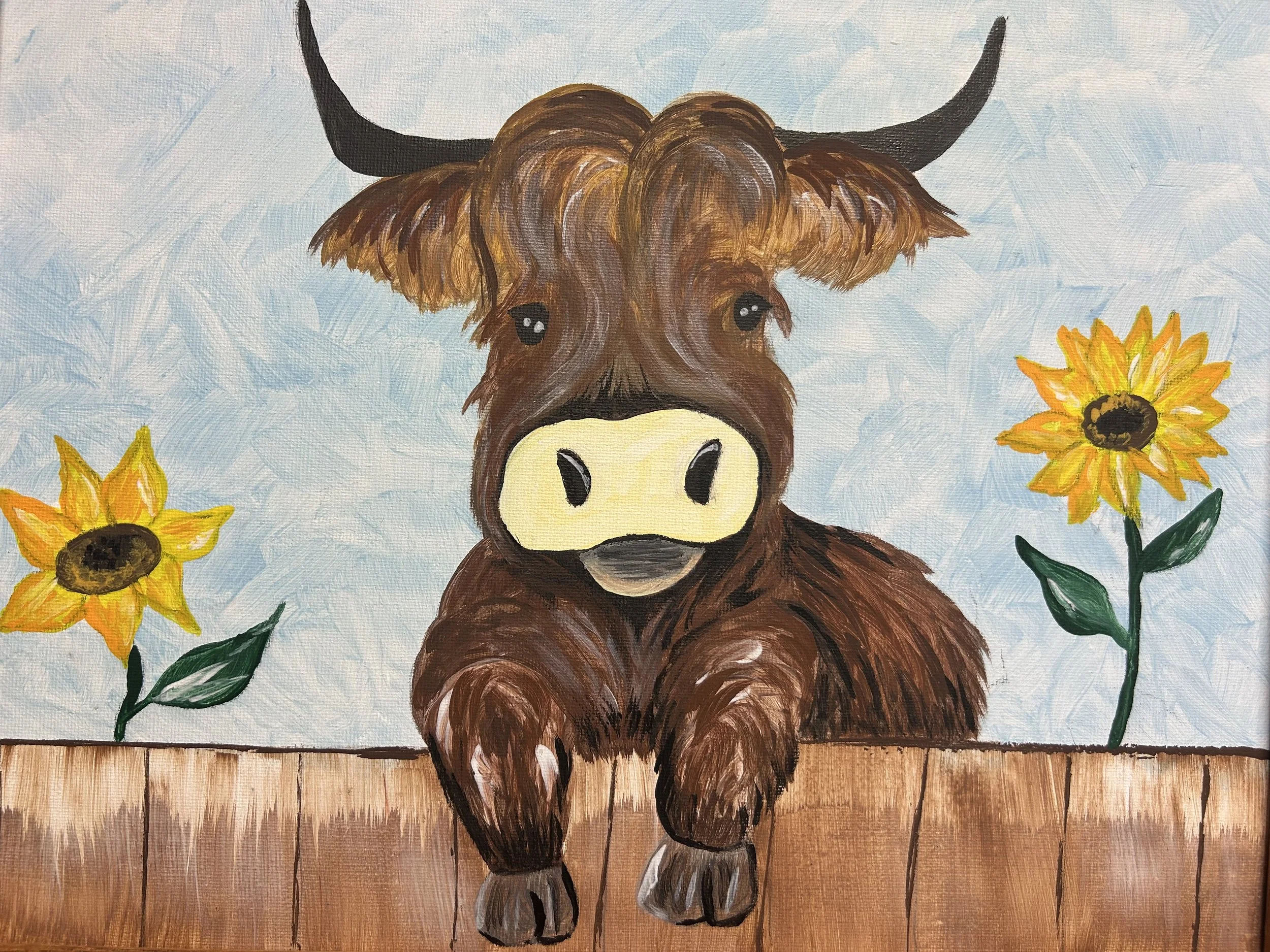 New Highland Cow Painting