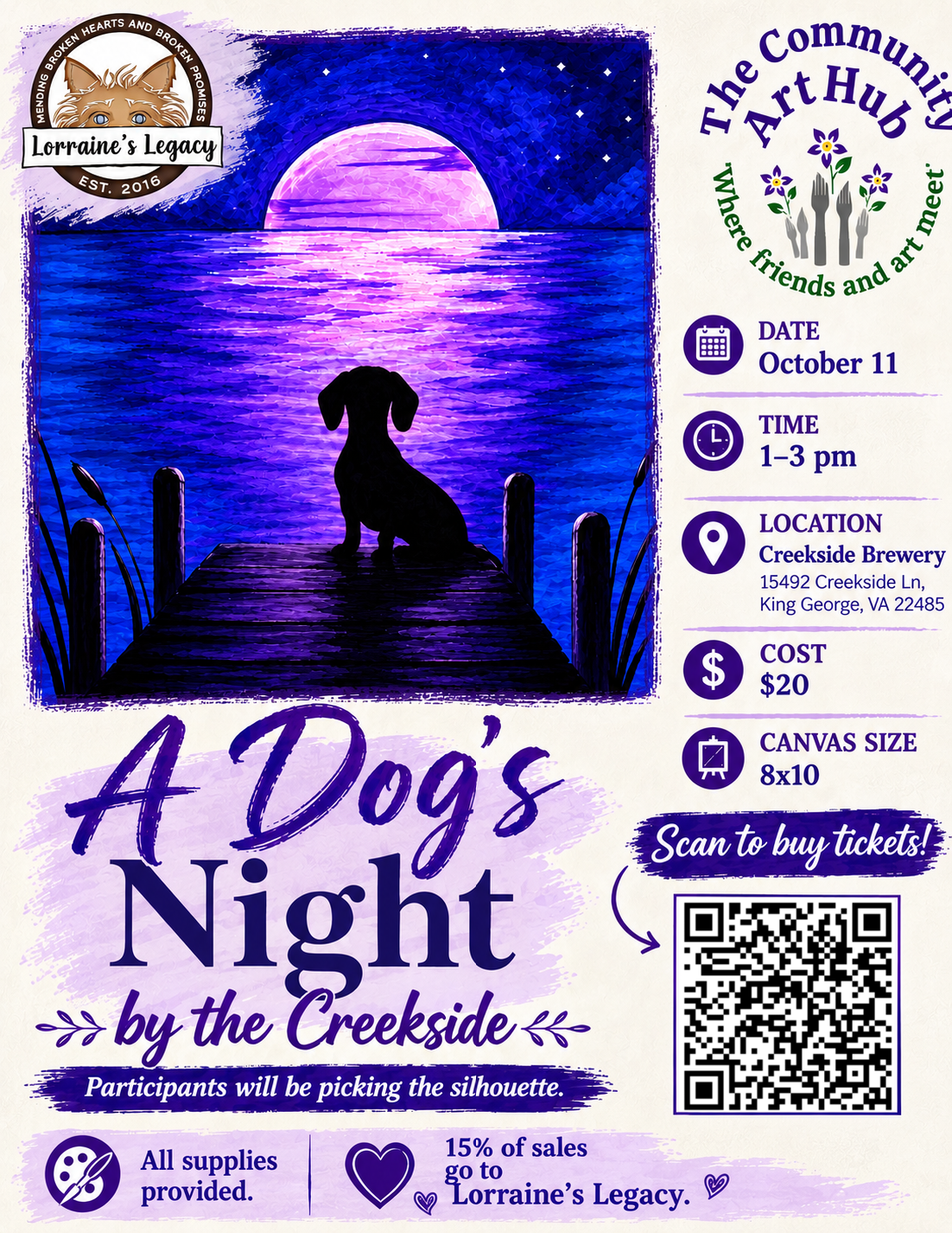 A Dog's Night by the Creekside
