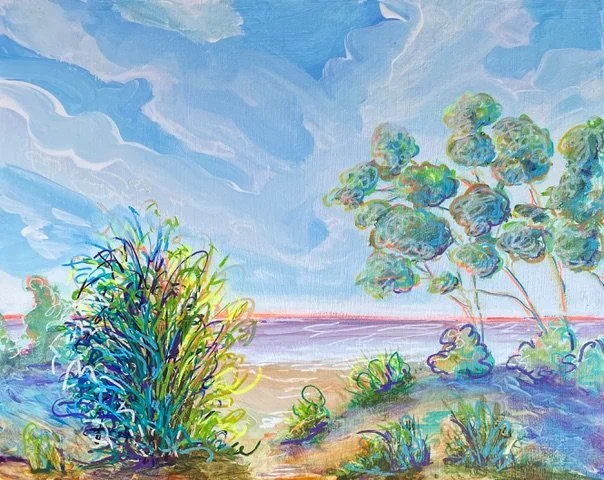 Just Past The Grass, Under The Trees 8x10