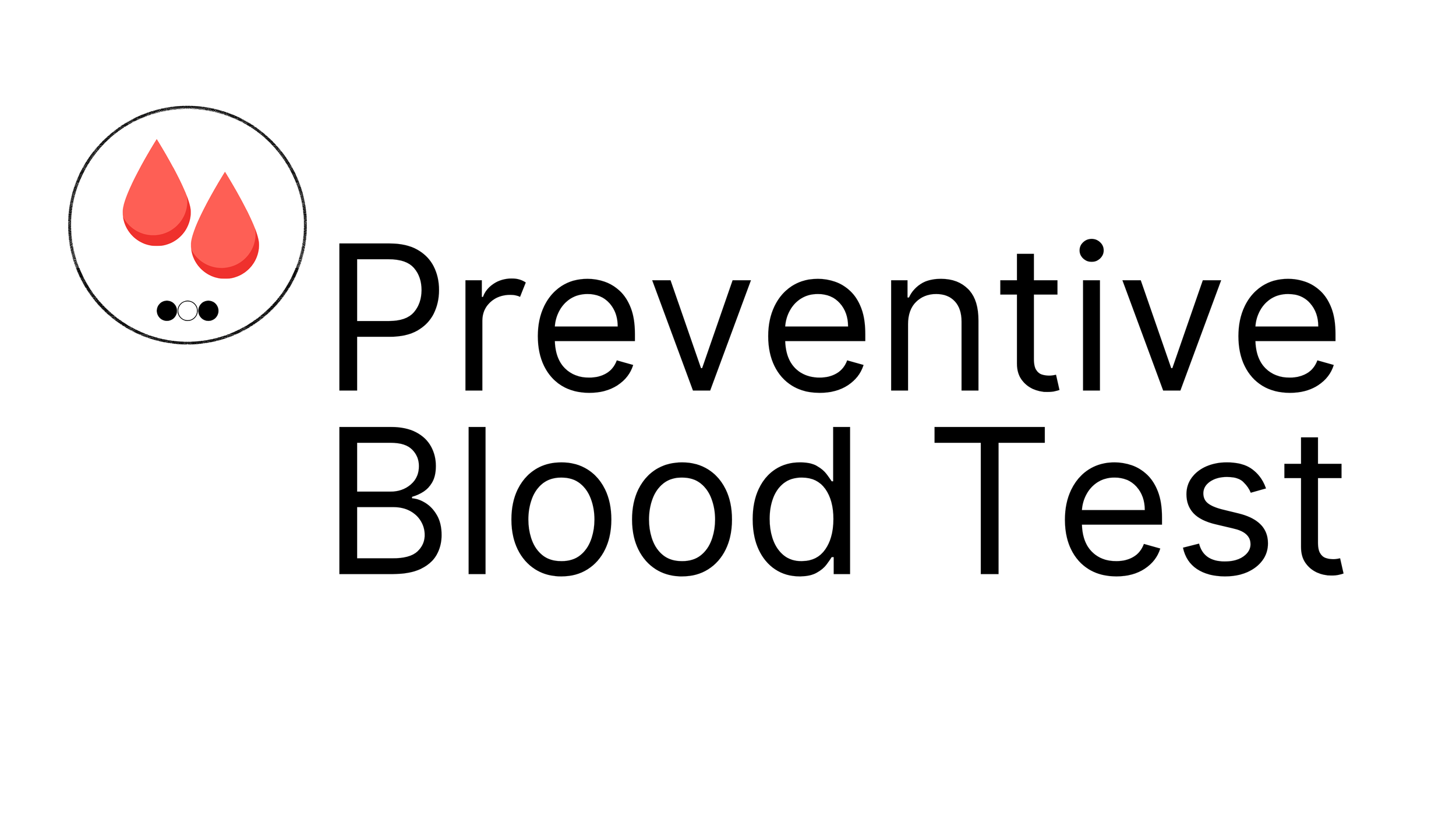 Preventive Blood Test logo with blood drop icon