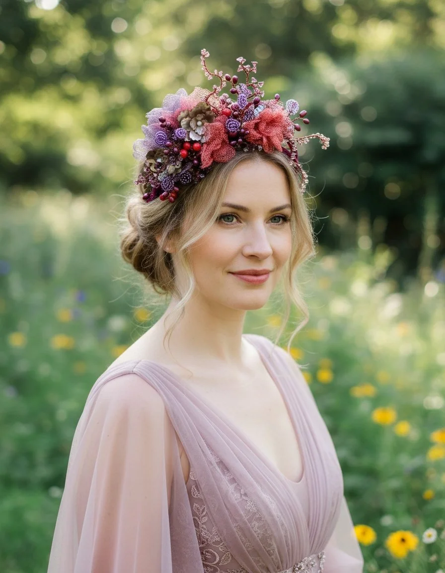 An Artisan floral headppiece