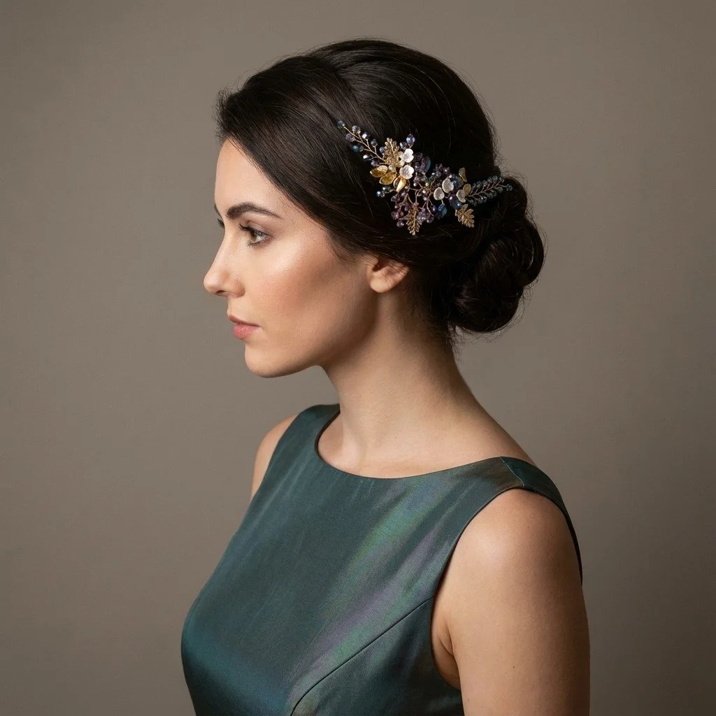 colourful+occasion+headpiece+handmade+UK+goldleaf+darklilacgreen+hairaccessory+by+BeadyBrideUK-Angelica (6).jpg