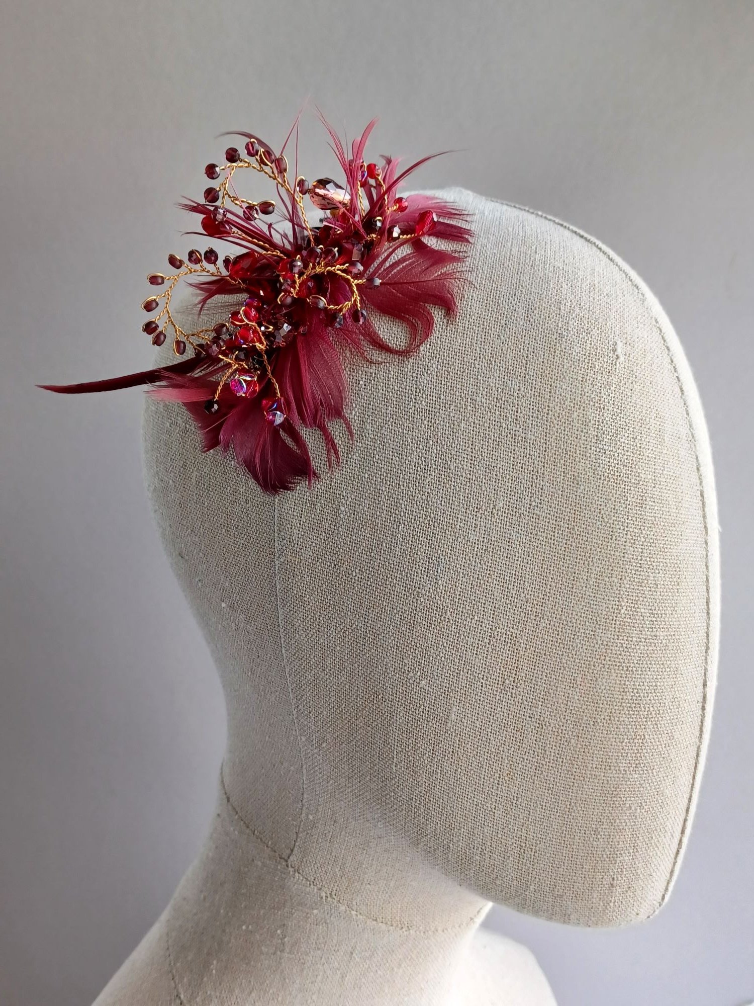Bespoke+red+burgundy+feather+motherofbride+hairclip+handmade+UK-ktymm (1).jpg