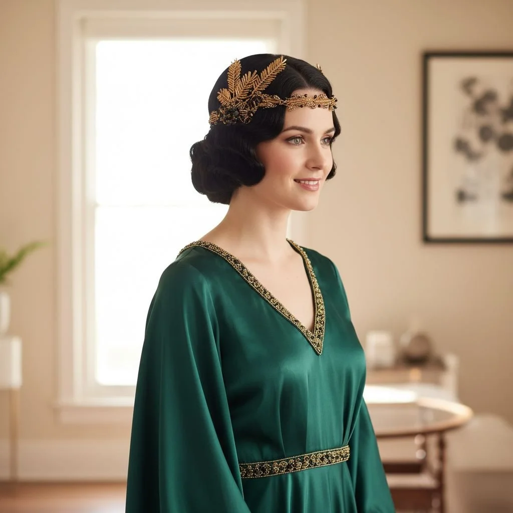 Golden 1920s Glamour Hair Accessory-Marigold