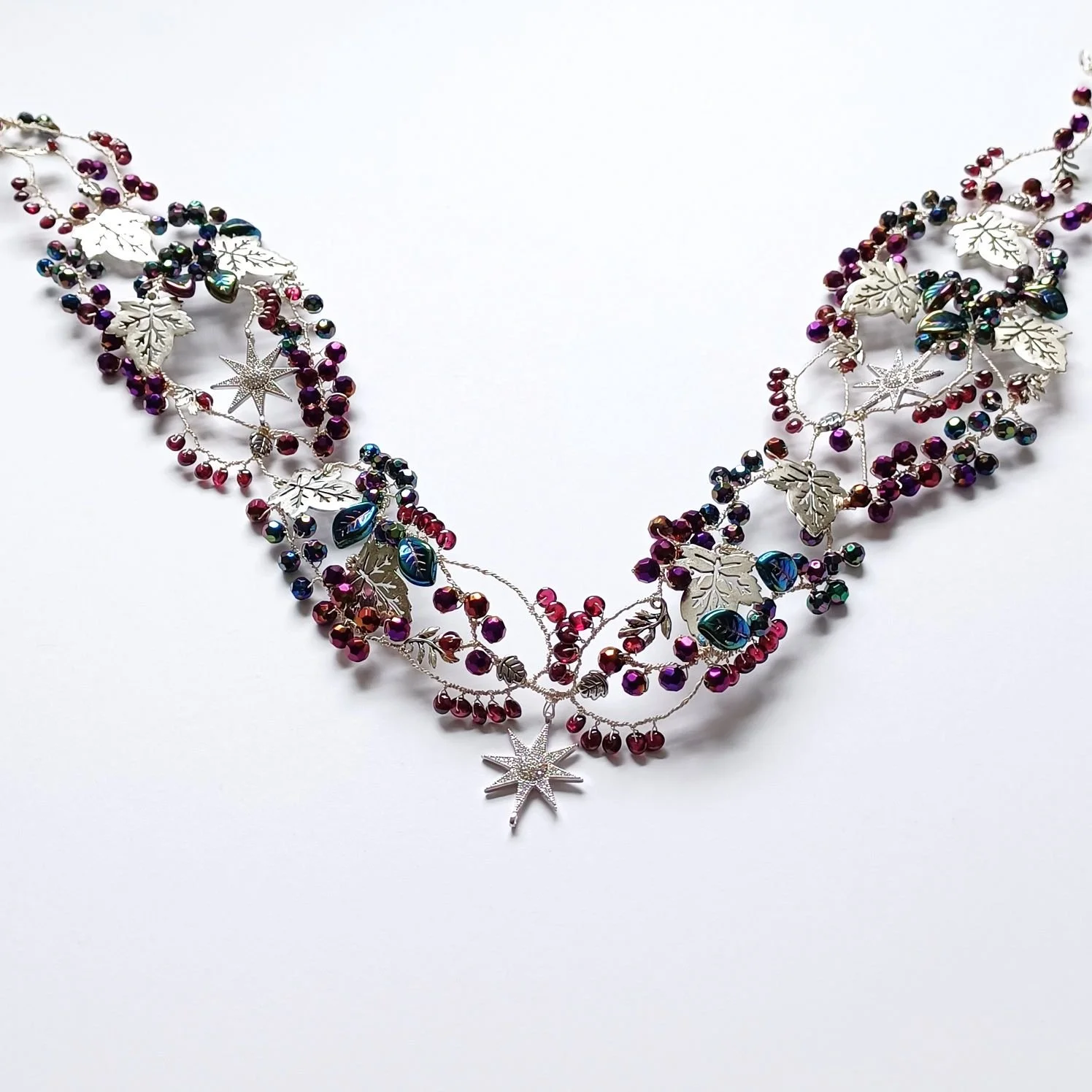 Rustic-Silver-leaf-with-burgundy-aurora-leaf-bohemian -wedding-headpiece-handmade-by-BeadyBride-UK-LBHM (6).jpg