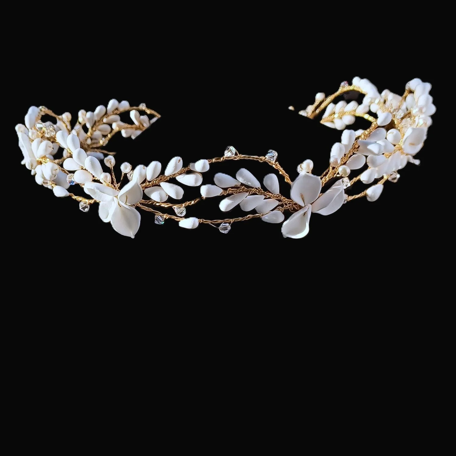 Handcrafted matt white floral bridal wedding crown-20260829_190231.jpg