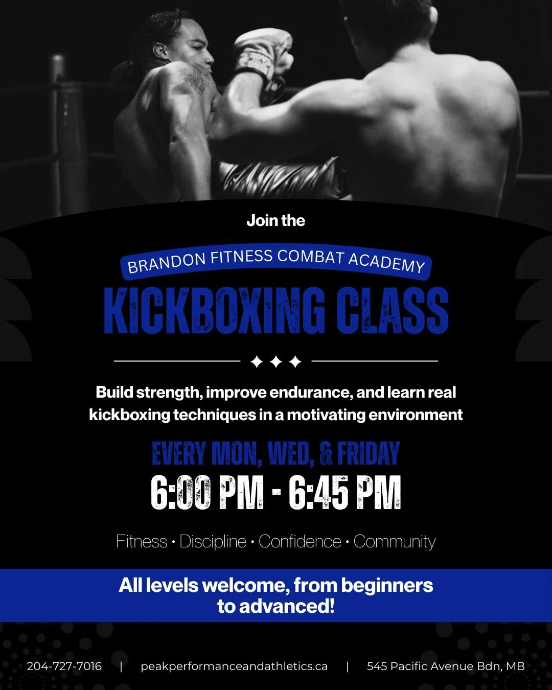 Make 2026 the year you level up! 

Our kickboxing classes are welcoming, supportive, and built for all levels . Whether it's your first class or you've trained before. 

Learn real techniques, get a great workout, and leave feeling stronger and more 