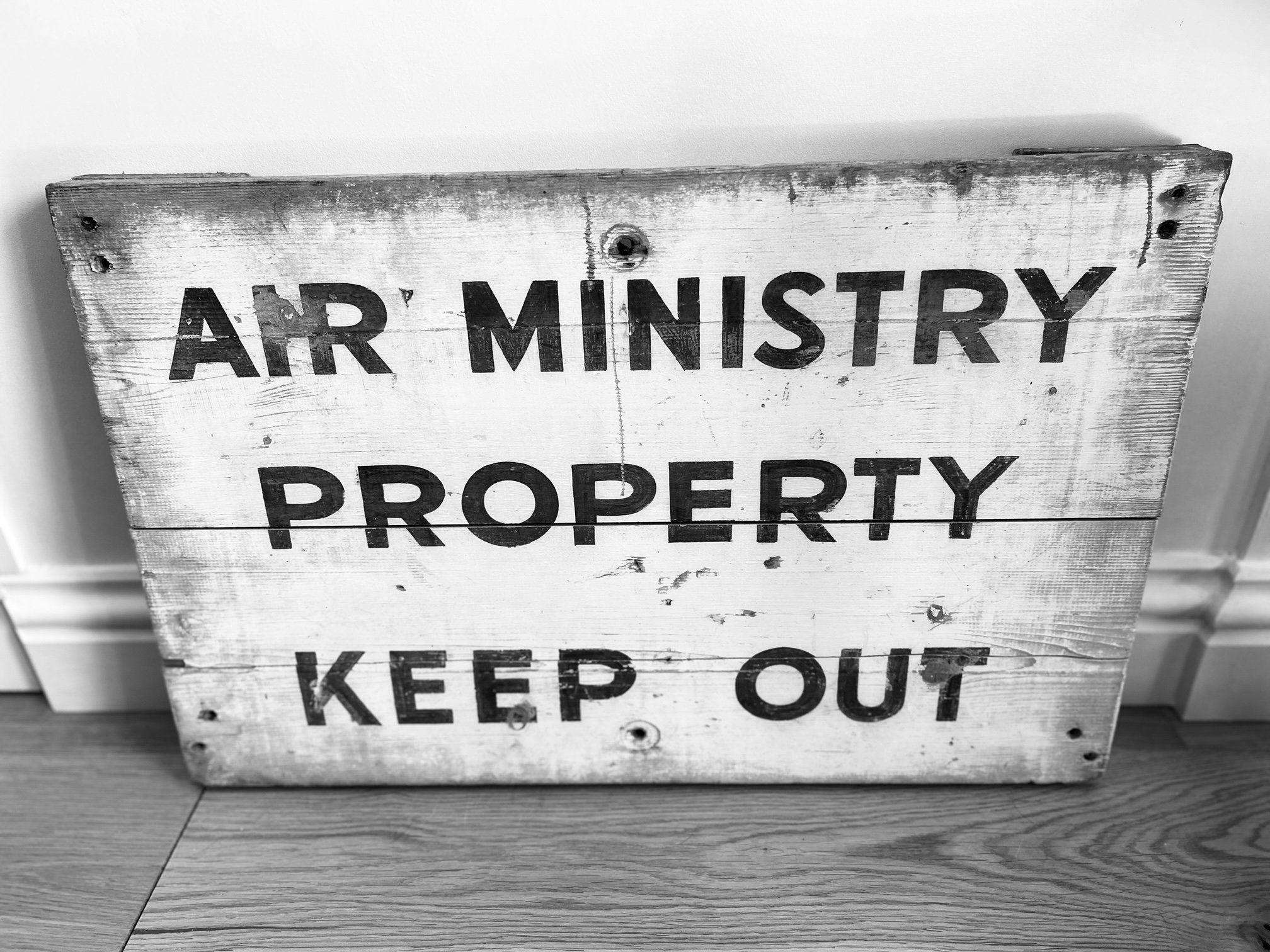 RARE c1940s Original Air Ministry Sign