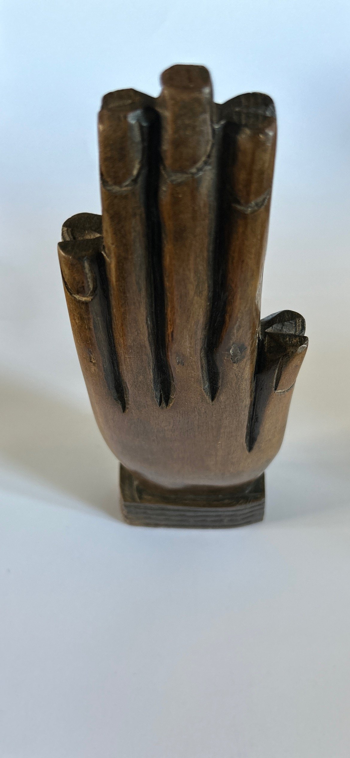 Vintage Hand-Carved Wooden Praying Hands