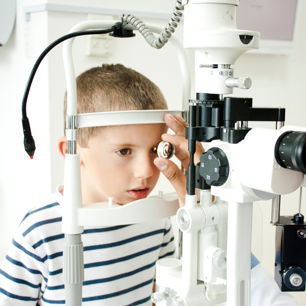 Image showing an eye exam in progress.