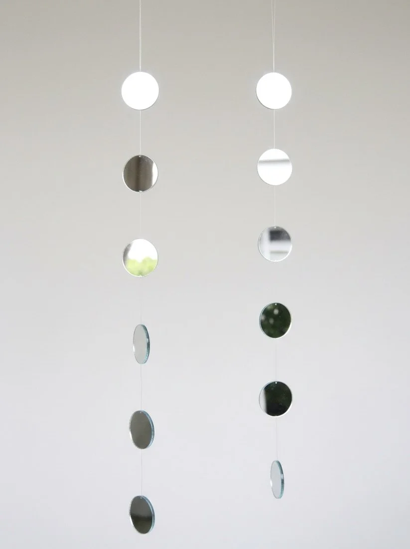 Glass Mirror String Light Catcher - Large Circles