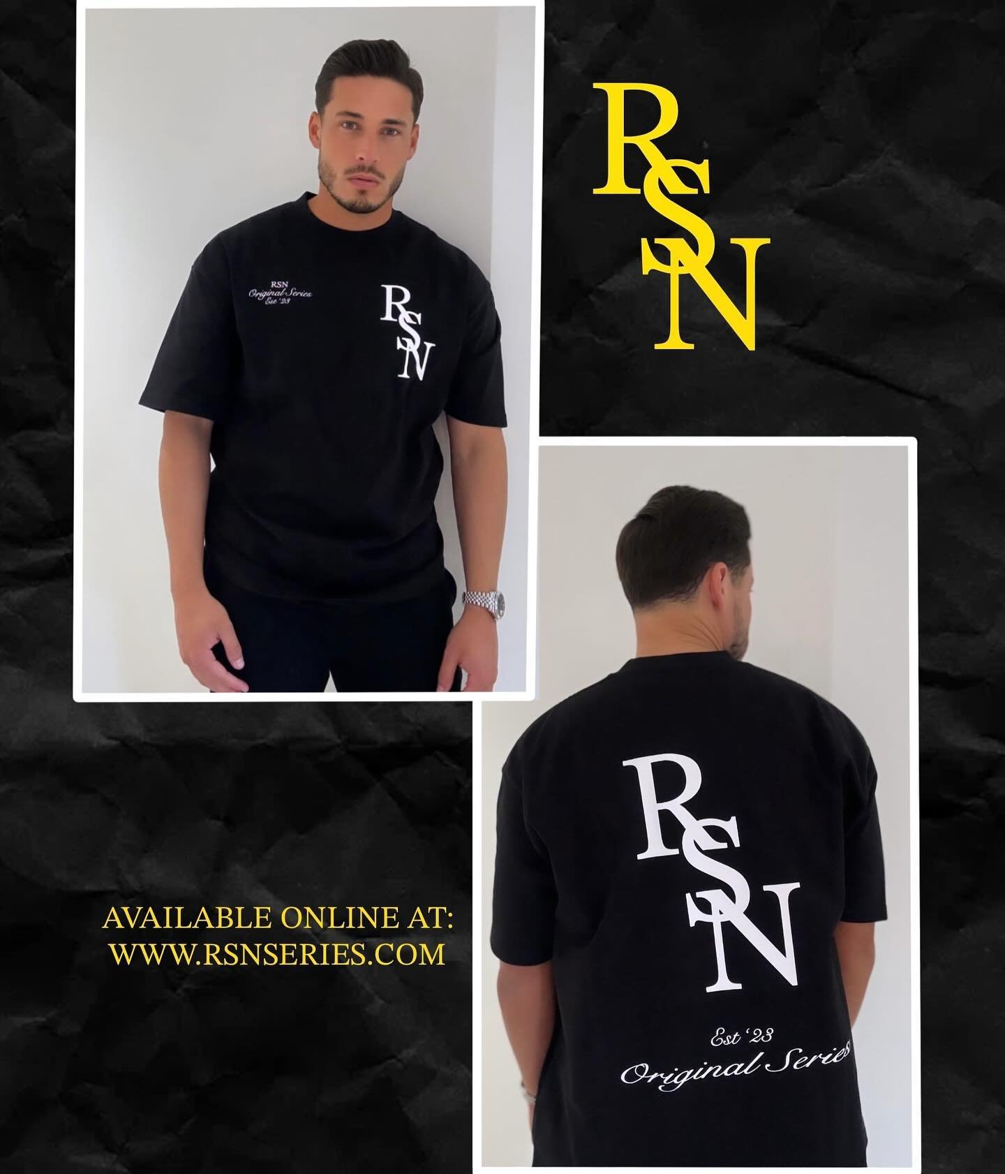 ORIGINAL SERIES T-SHIRT BLACK, BEIGE, WHITE (OVERSIZED) &pound;35.  AVAILABLE ONLINE AT: WWW.RSNSERIES.COM