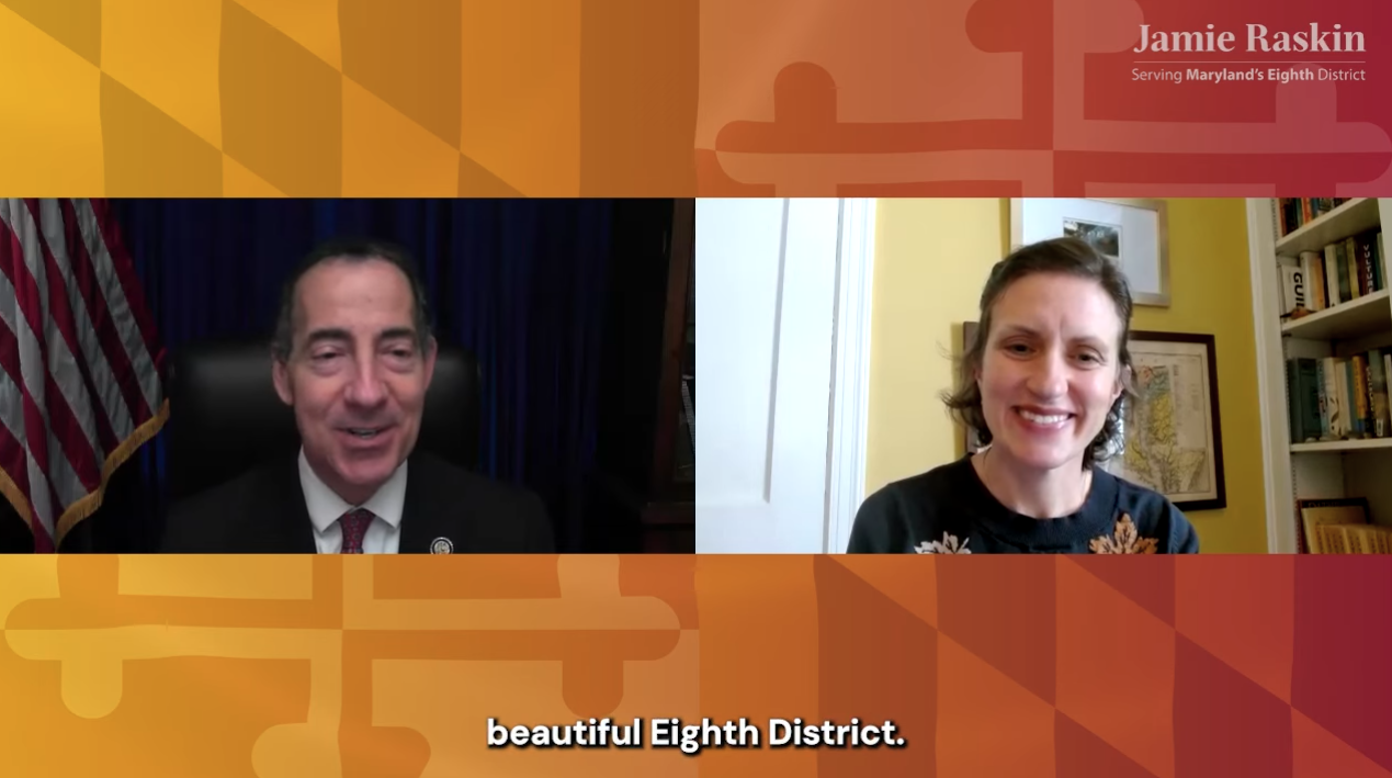Rebecca Henson Honored as Local Hero by Rep. Jamie Raskin