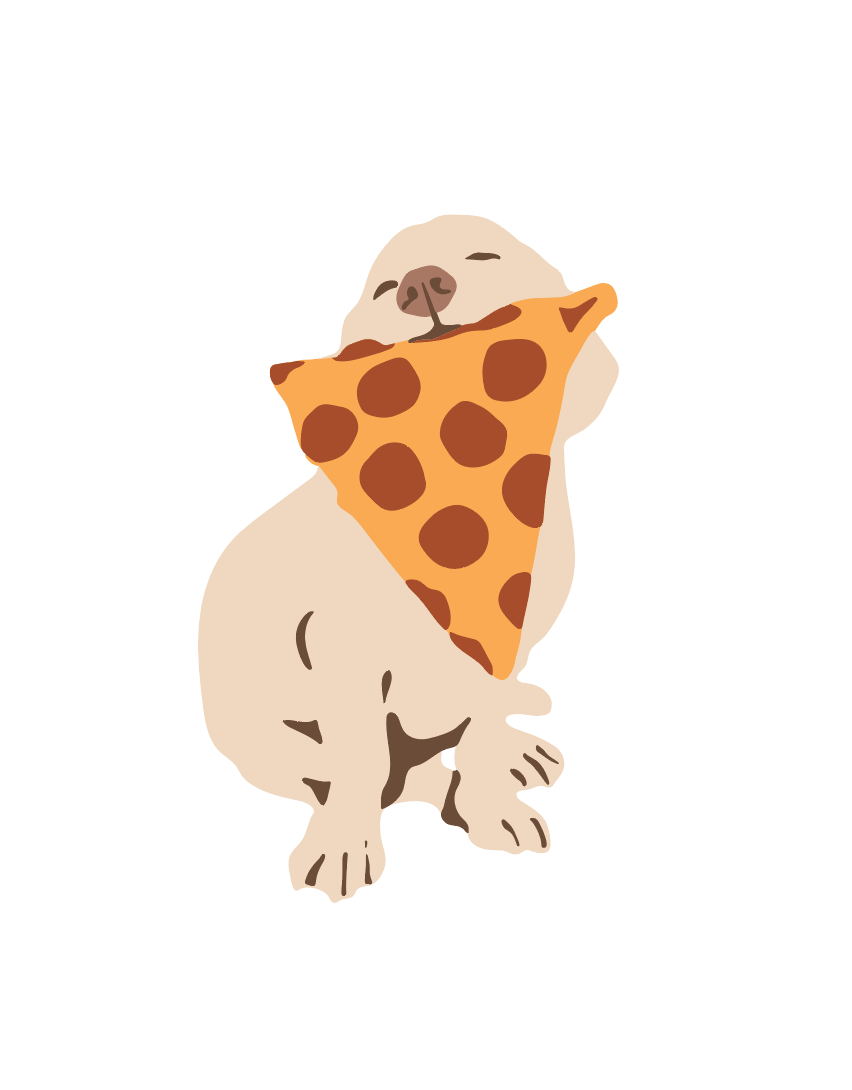 Pizza Dog Sid Stickers (5 pack!) — ZilkerBark!