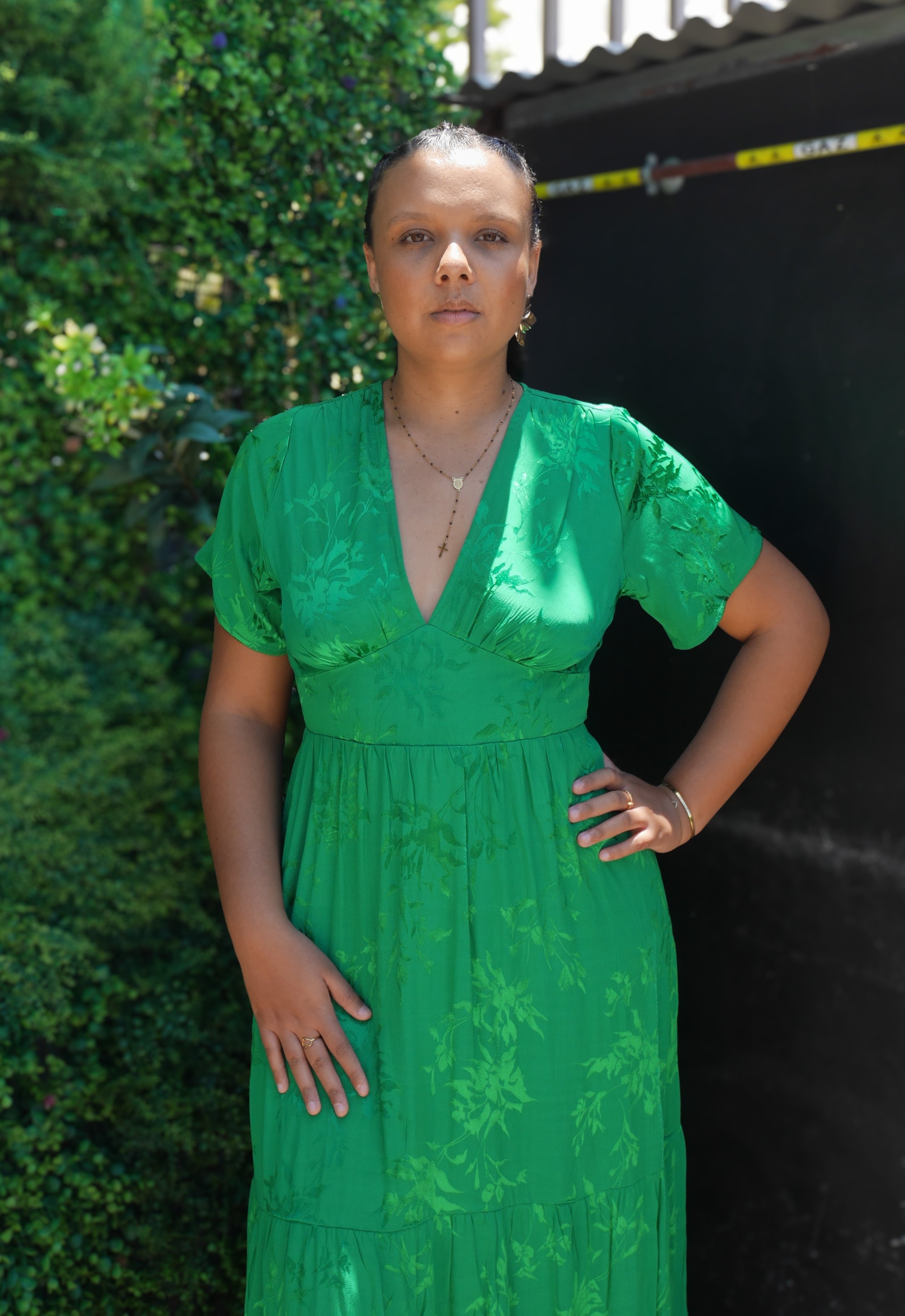 ROBE LONGUE VERTE TATIANA