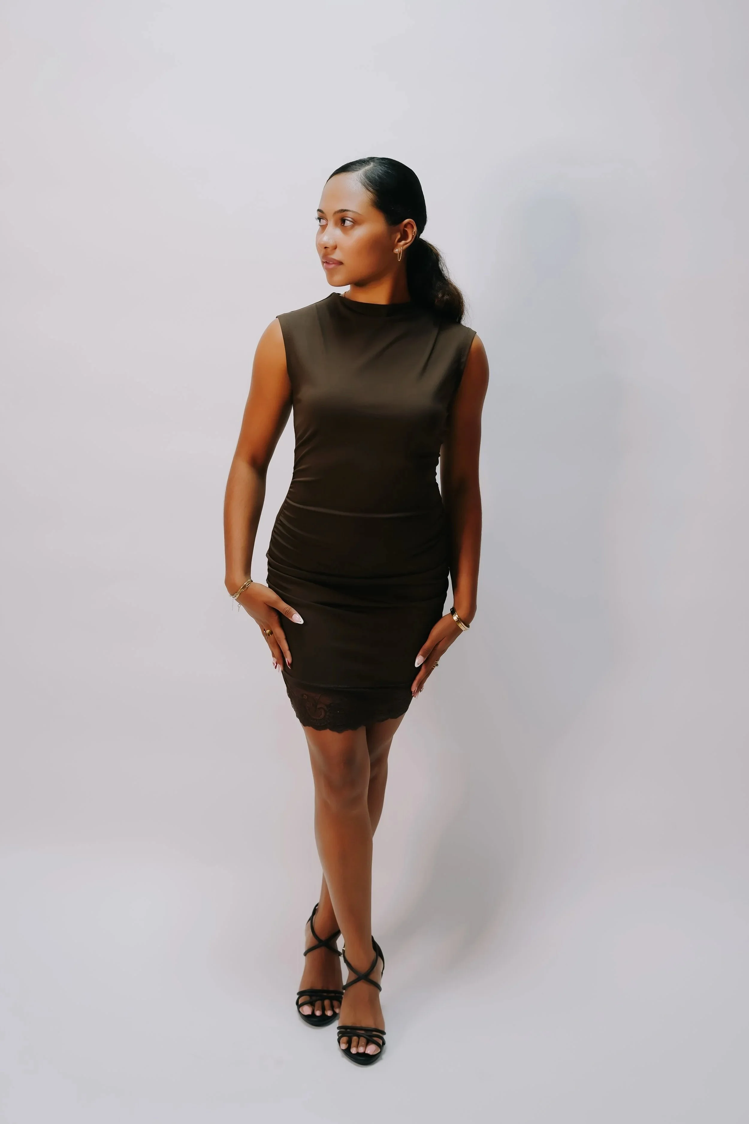 ROBE MARRON SOLENA