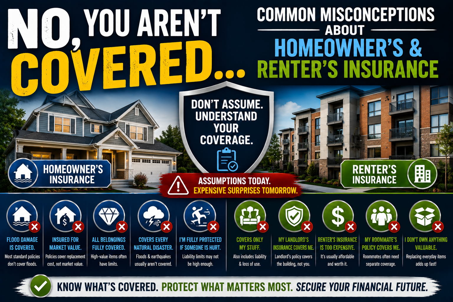 No, You Aren’t Covered… Common Misconceptions About Homeowner’s &amp; Renter’s Insurance