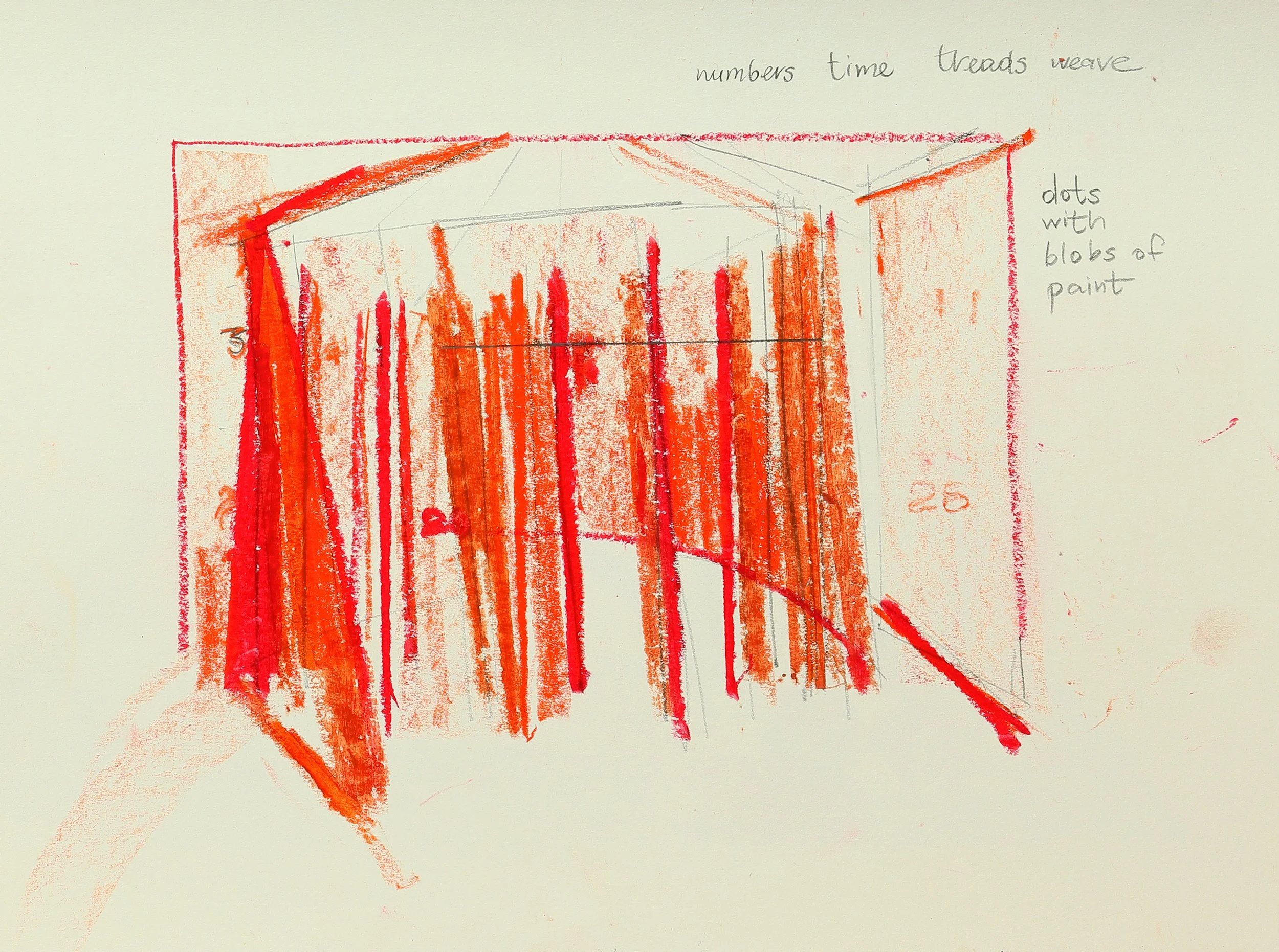 UNTITLED, 30X21 cm, oil pastel and graphite on paper, 2025