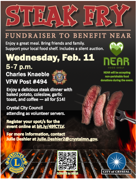 Steak Fry Fundraiser to Benefit NEAR Food Shelf