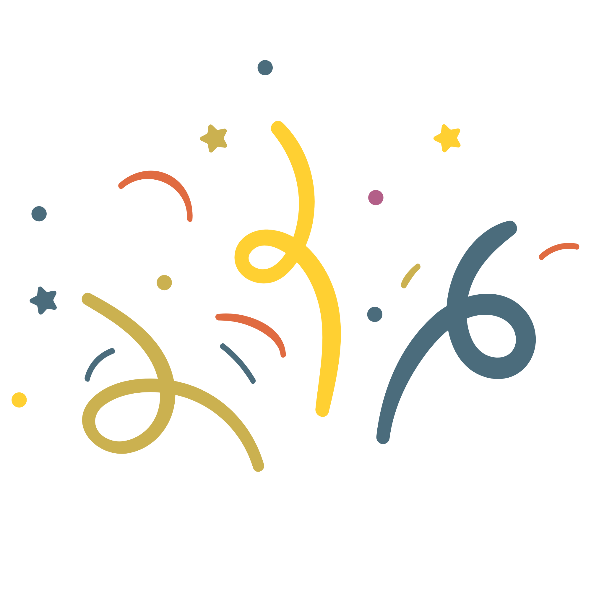 illustration of colourful confetti