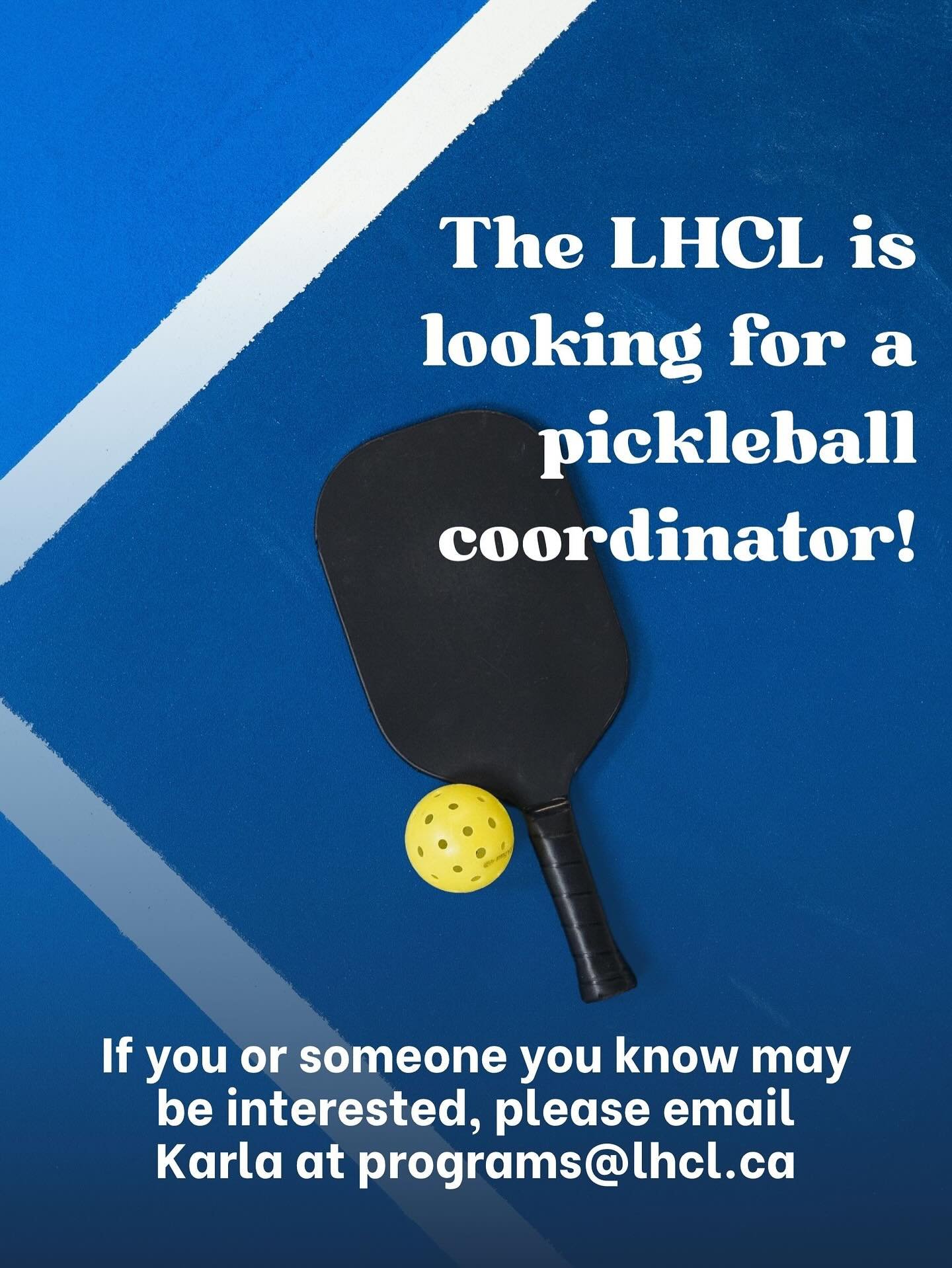 We are looking for up to two individuals who are interested in taking over or sharing the position for pickleball coordinator. For more details, please email Karla at programs@lhcl.ca 

#LHCLyeg #laurierheights #pickleball #yegsports