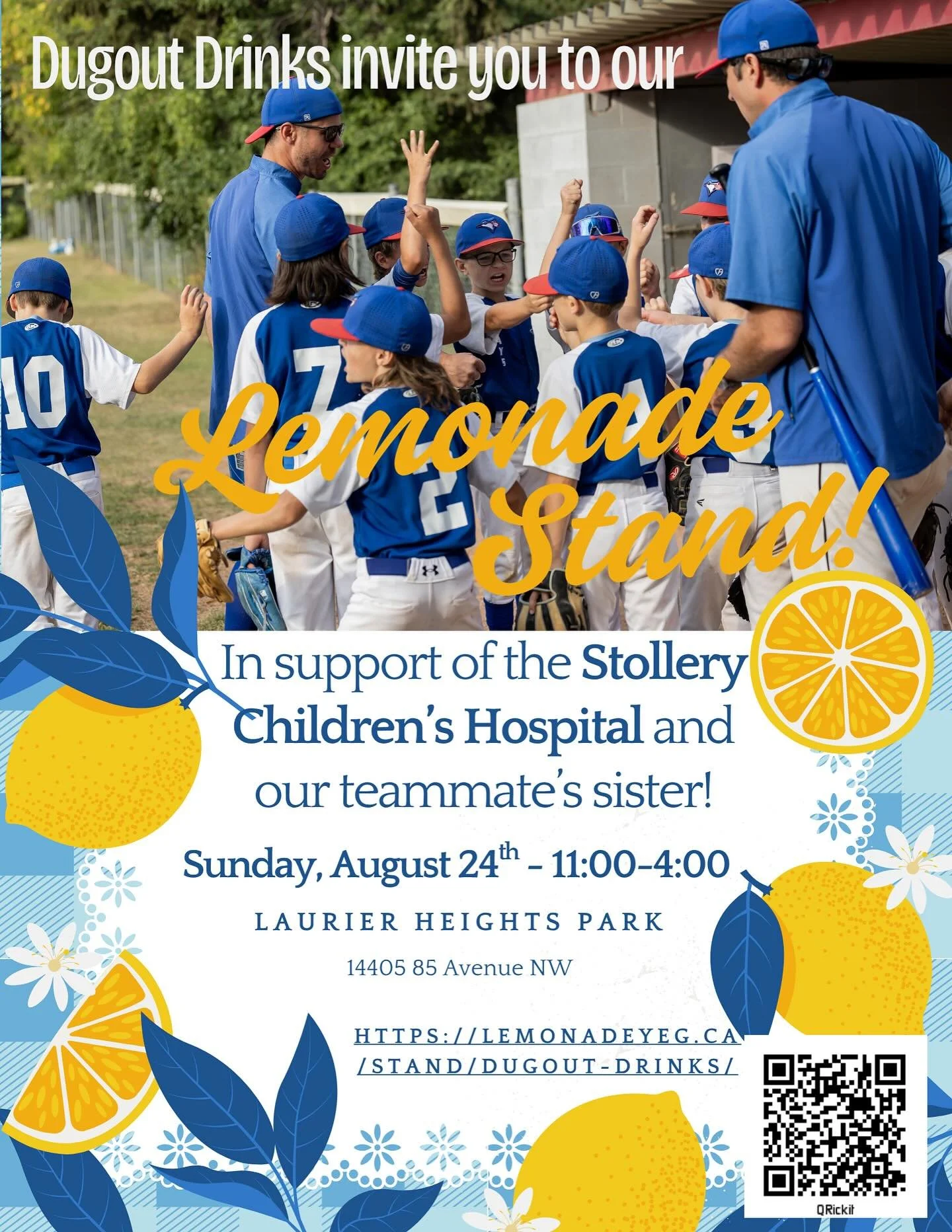 Stop by the Laurier Heights park on Sunday, August 24th to support a great cause 🍋 
Click the #linkinbio to donate!

#laurierheightsYeg #lhclyeg #Yegcommunity
