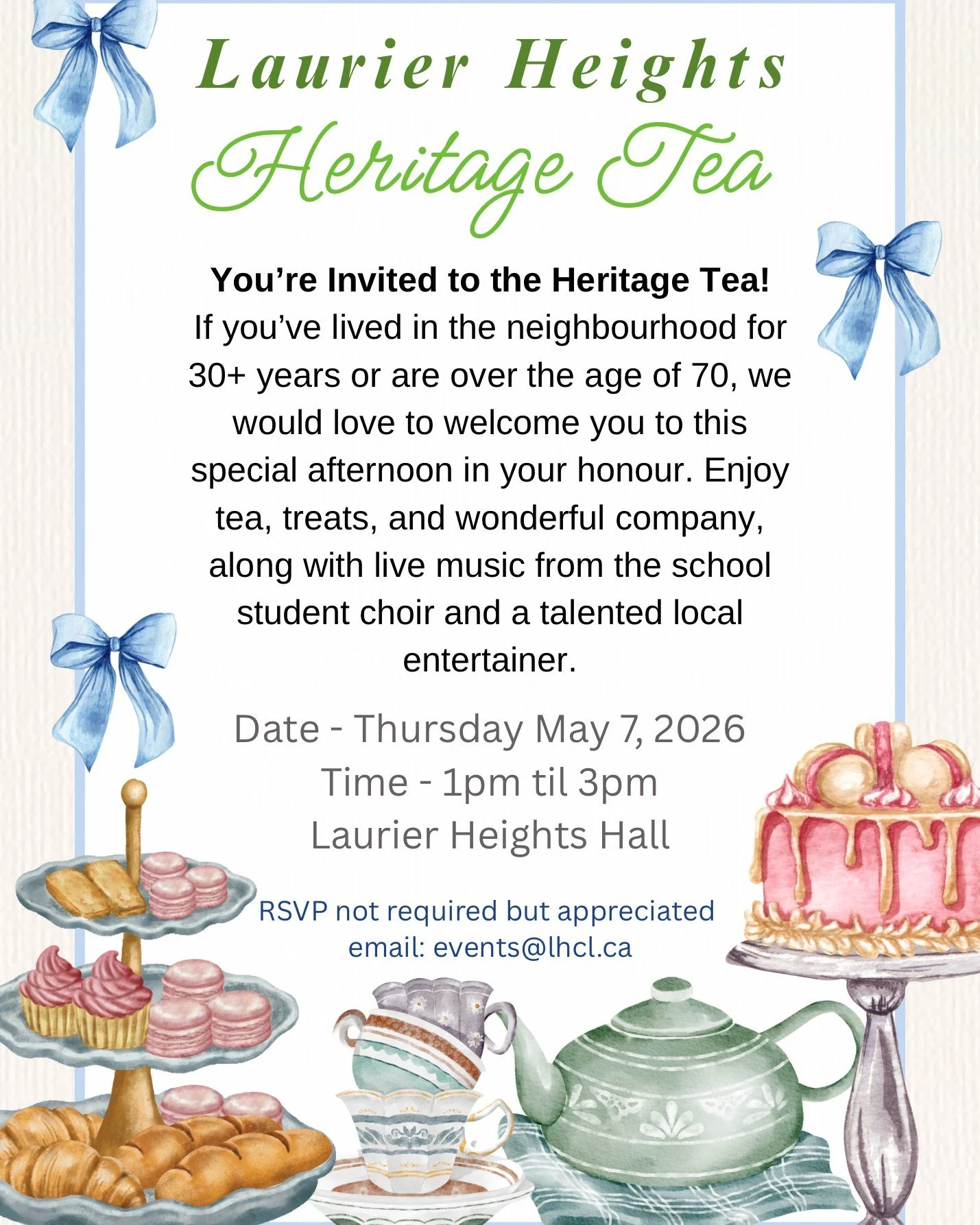 May 7 Heritage Tea! Attendees &amp; Volunteers Needed! https://volunteersignup.org/4LF7Y
