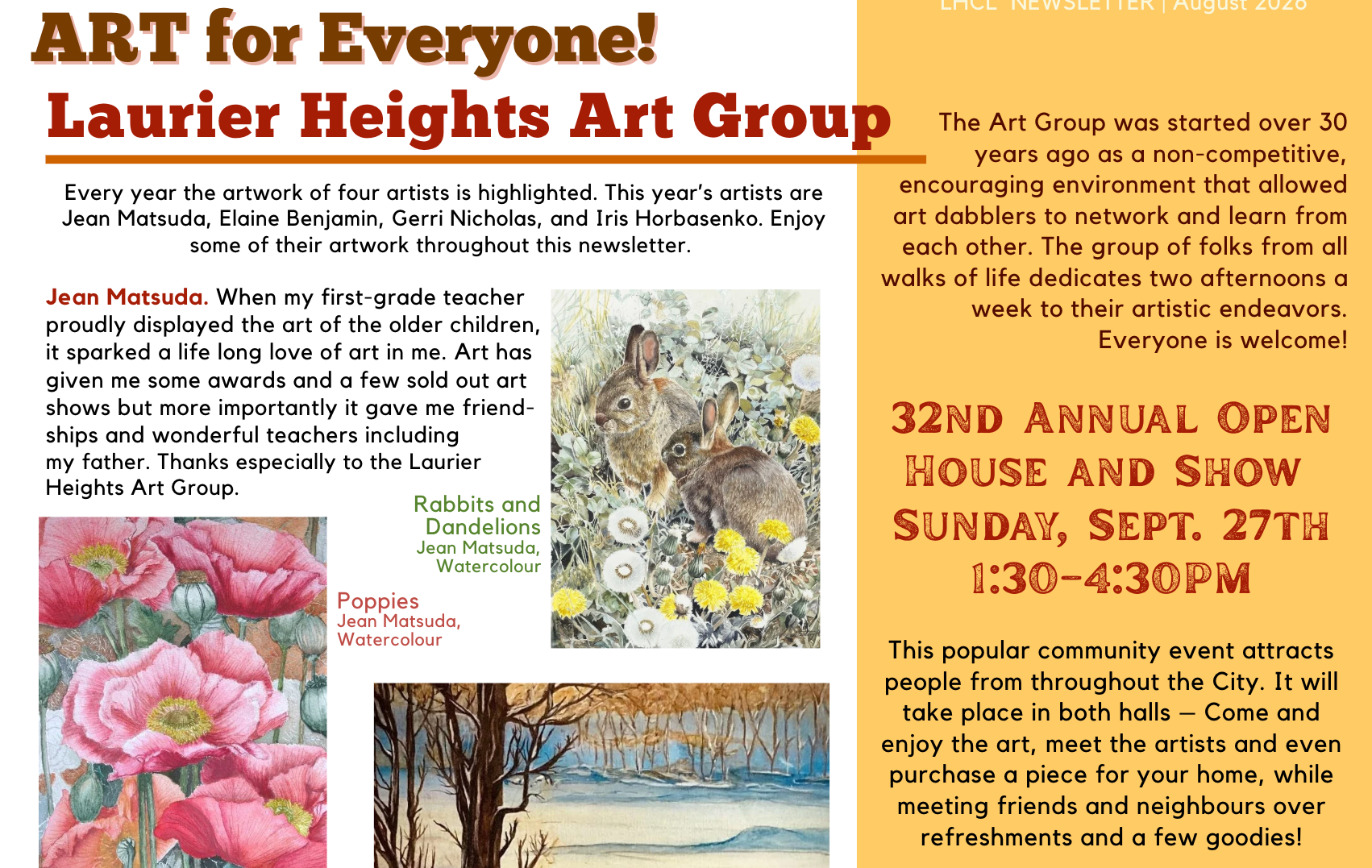 32nd Annual Laurier Art Group Open House & Show