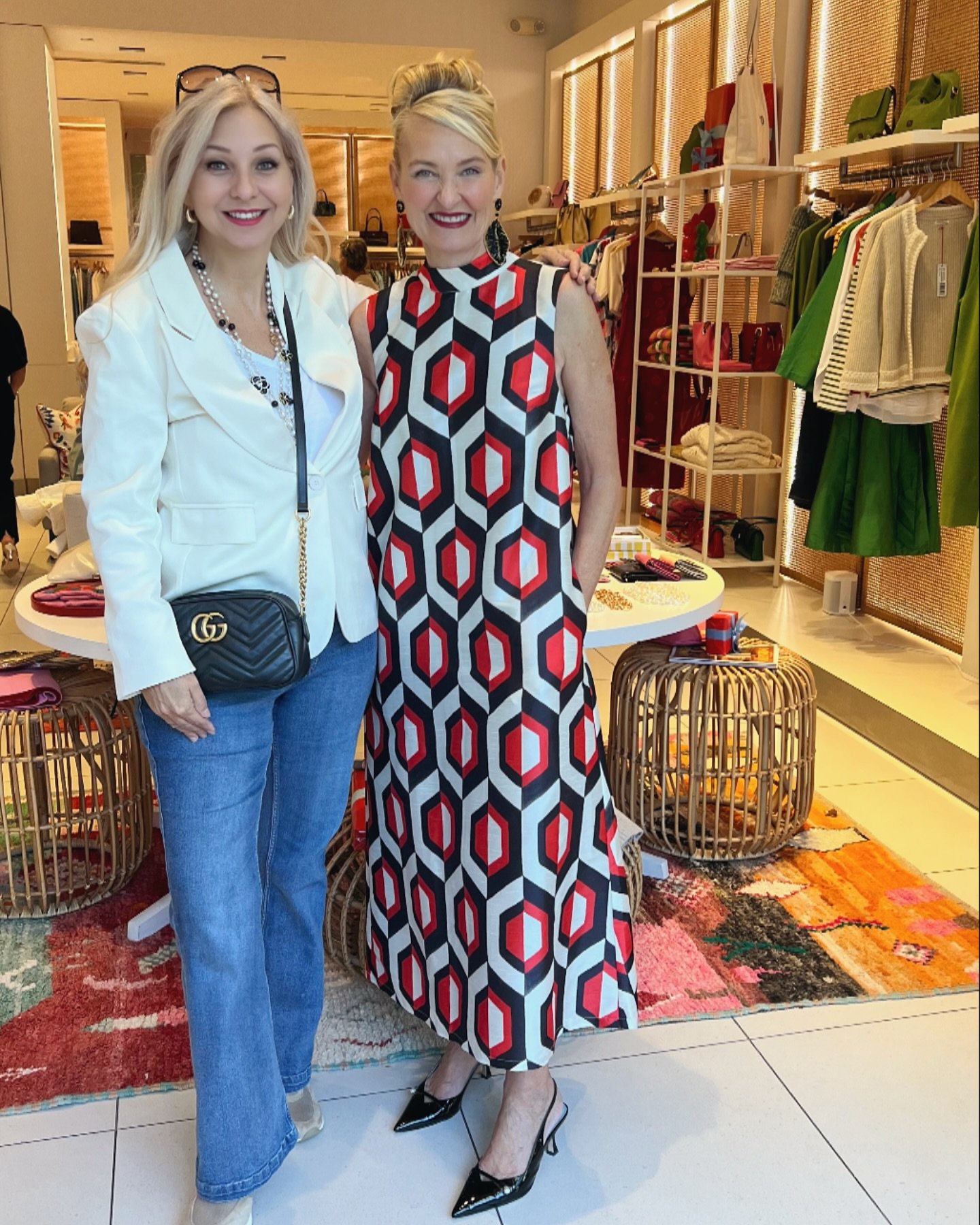 The best part of being a Fashionista&hellip; meeting @elyce_arons at her beautiful Frances Valentine store here in ATL! 💃🏼 Elyce&rsquo;s commitment to honoring personal style and her thoughtful approach to design make her an absolute icon in my boo