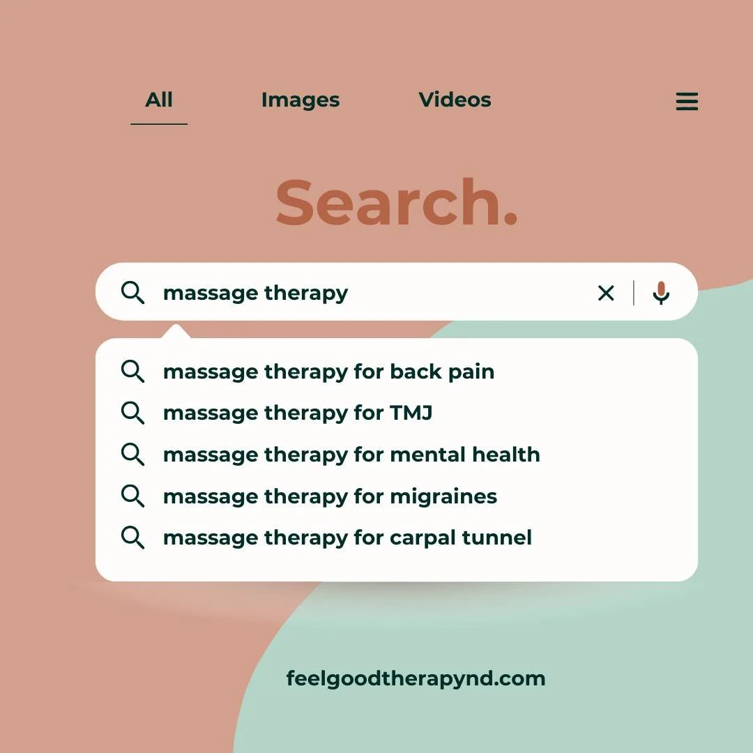 There are so many different reasons people seek massage therapy! Do you experience any of the following?