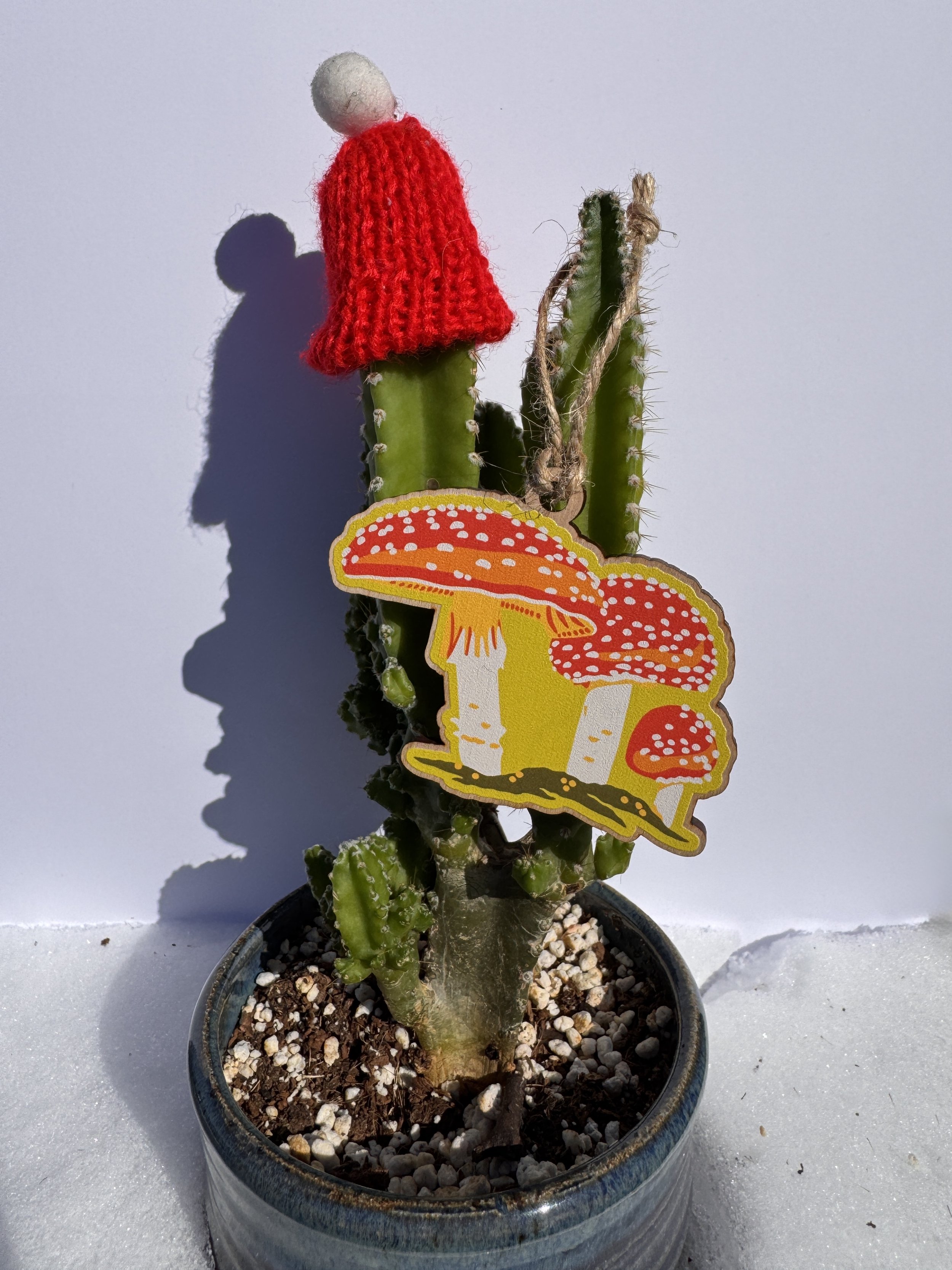 Toadstool Mushroom Wooden Ornament