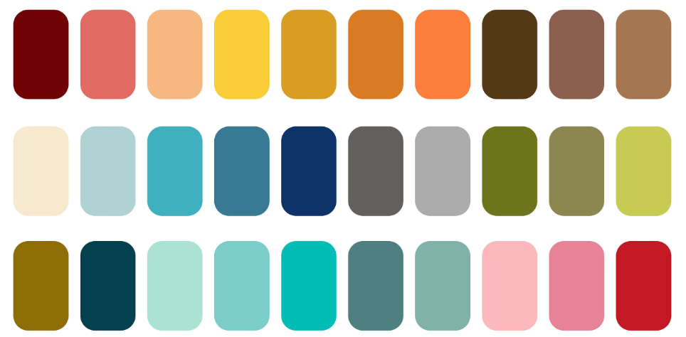 Mid Century Modern Retro Color Palette