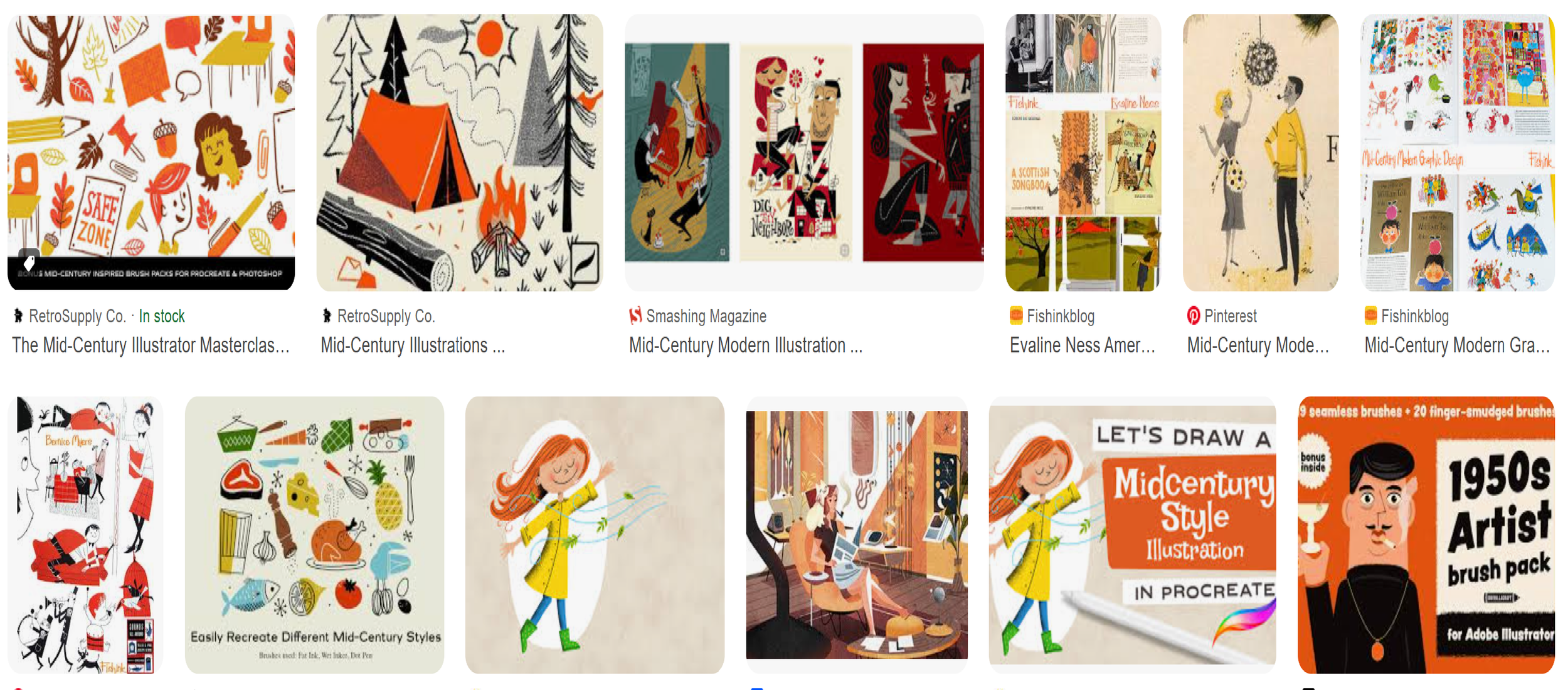 Mid Century Illustrations