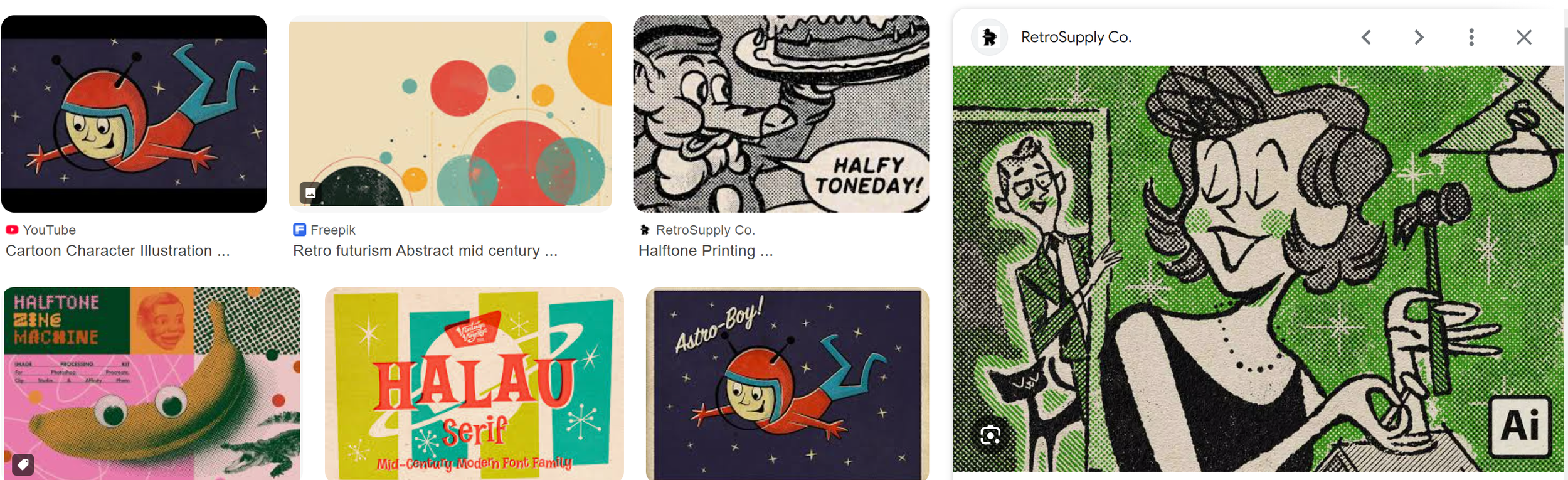 Mid Century Illustrations